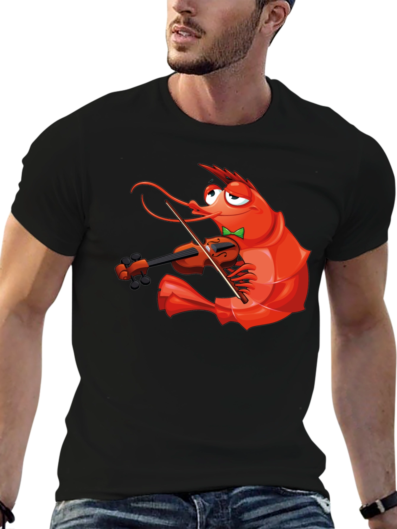 Shrimp Violinist T-Shirt - Funny Music Lover Tee