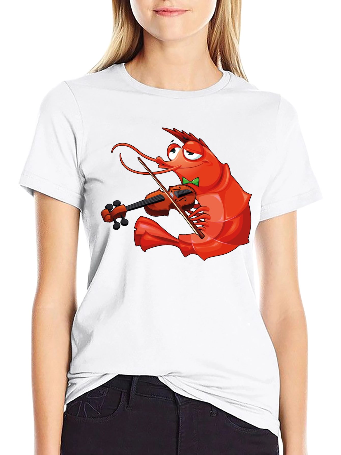 Shrimp Violinist T-Shirt - Funny Music Lover Tee