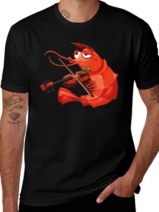Shrimp Violinist T-Shirt - Funny Music Lover Tee