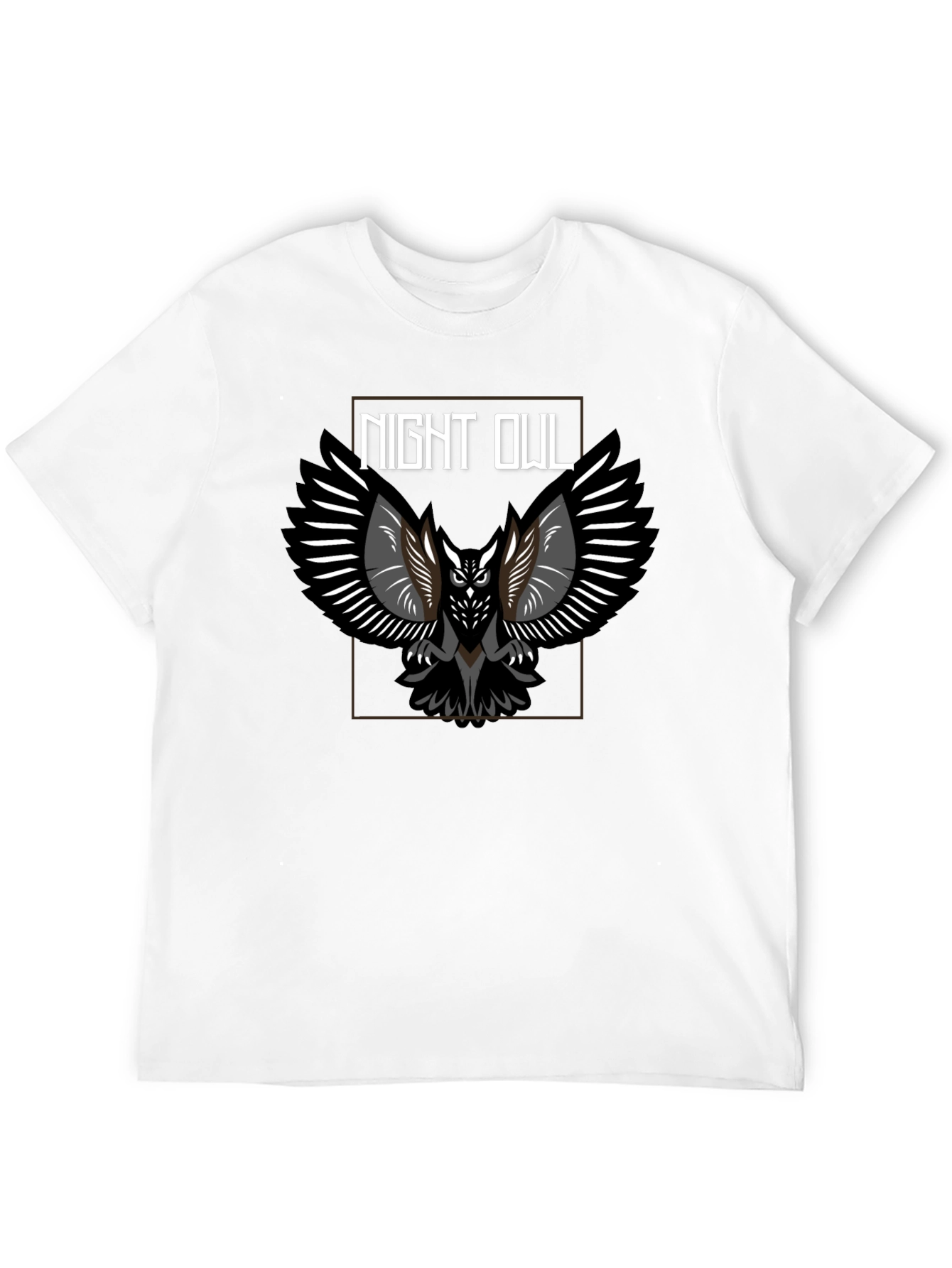 Night Owl Graphic Tee - Black Cotton Blend