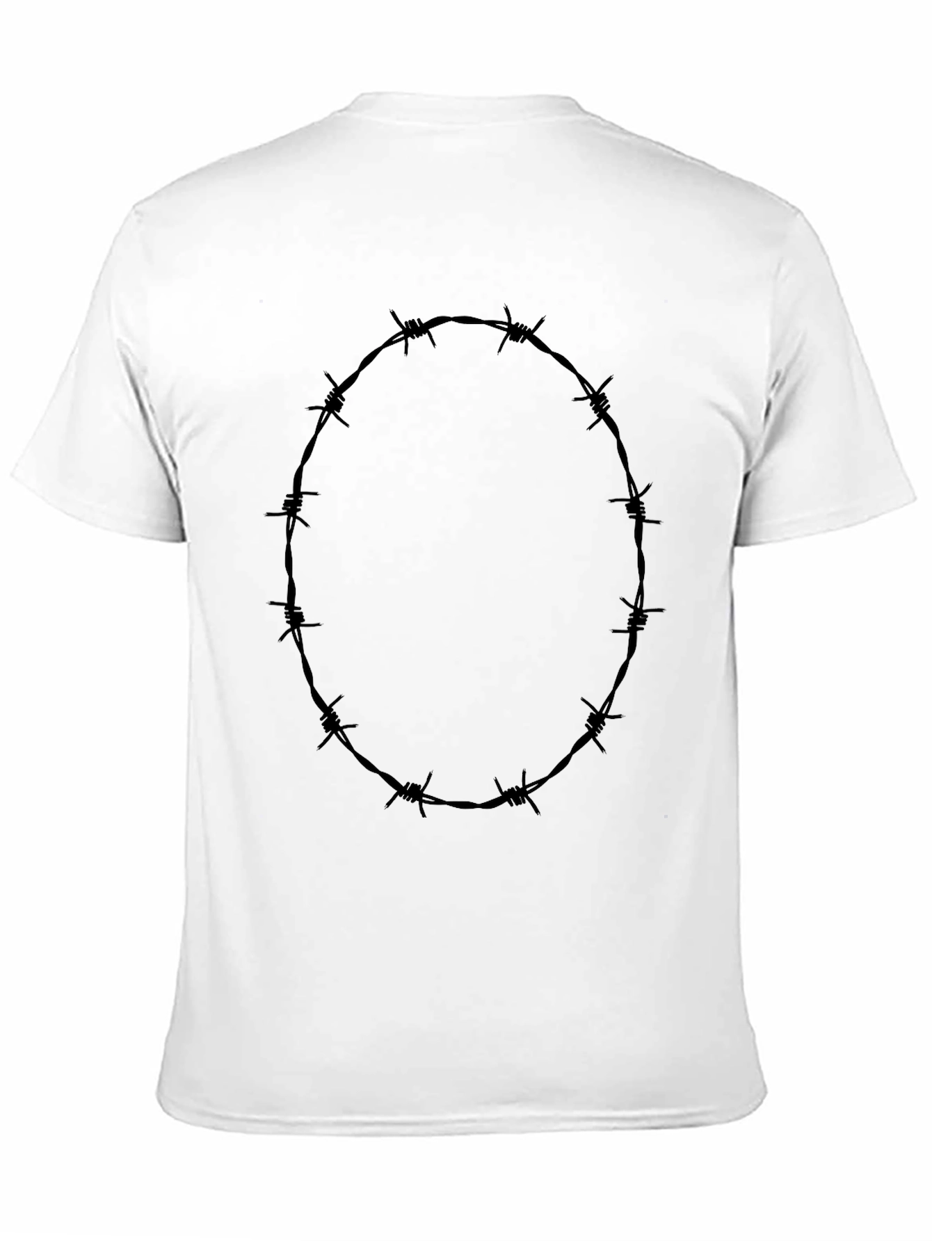 Barbed Wire Ring Graphic Black T-Shirt
