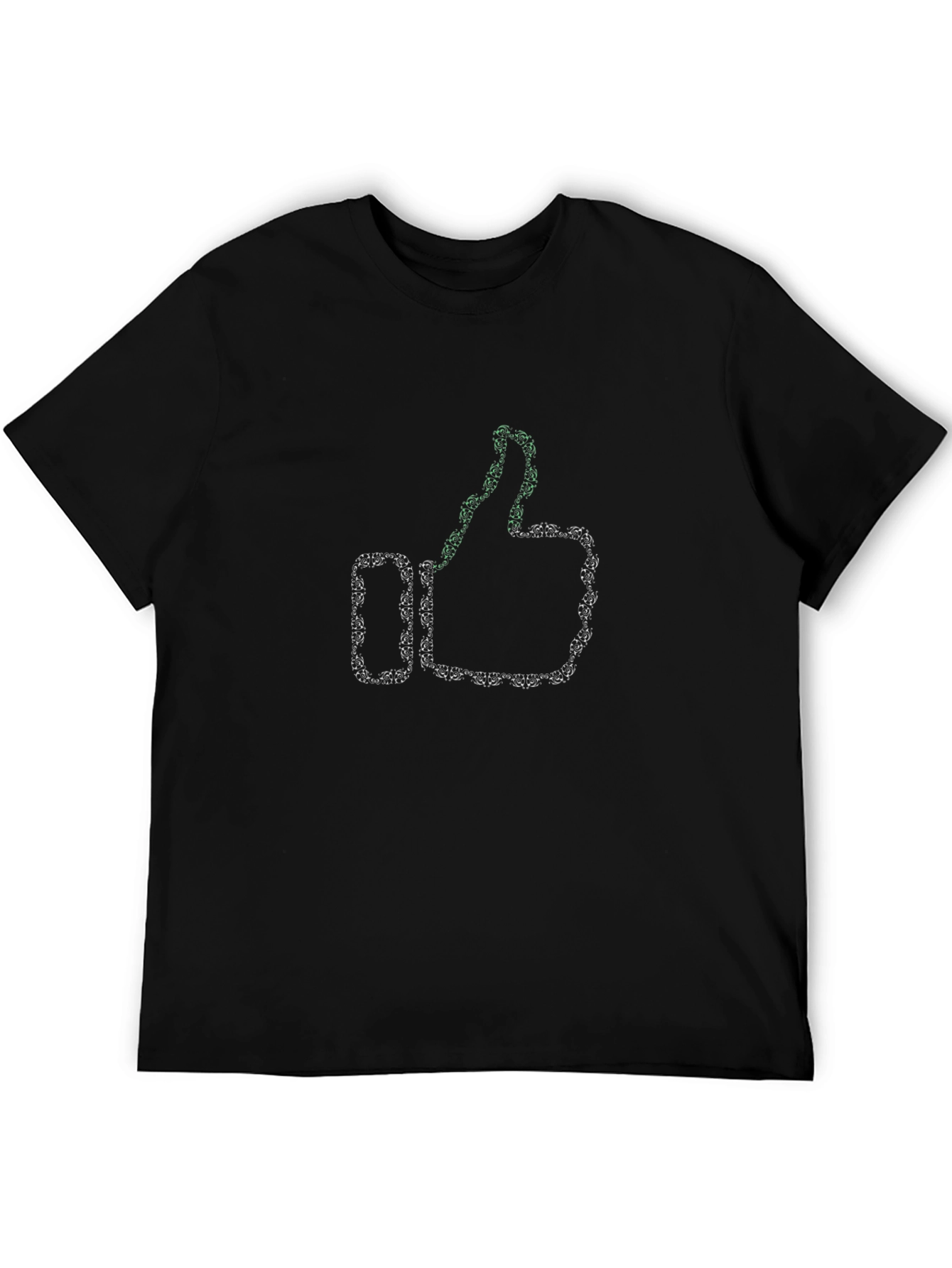 Cool Thumbs Up Graphic Tee - Black Cotton T-Shirt