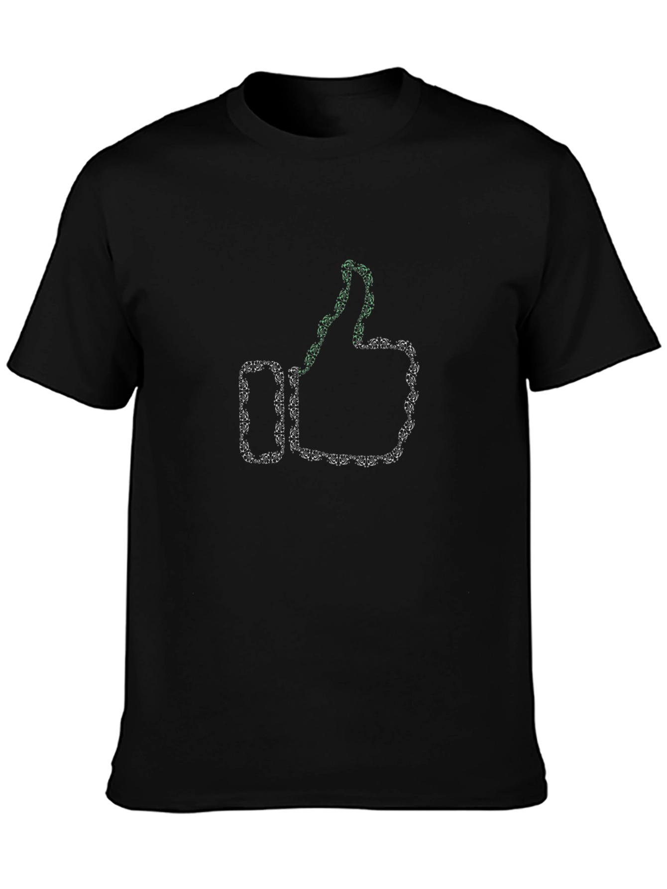 Cool Thumbs Up Graphic Tee - Black Cotton T-Shirt