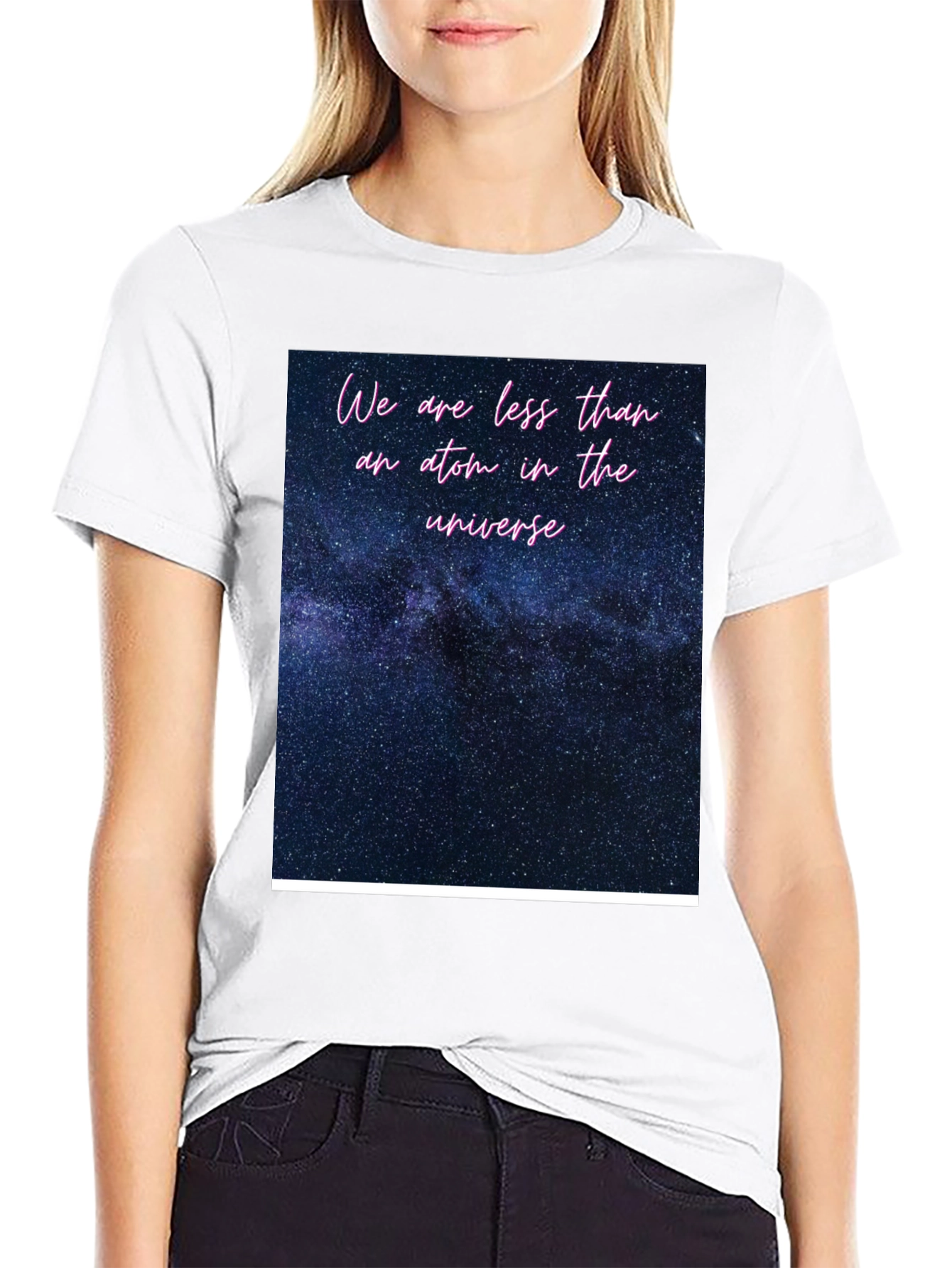 Cosmic Universe Graphic Tee - Soft Black T-Shirt