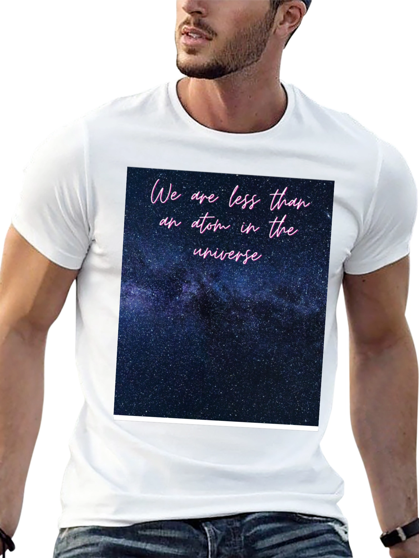 Cosmic Universe Graphic Tee - Soft Black T-Shirt