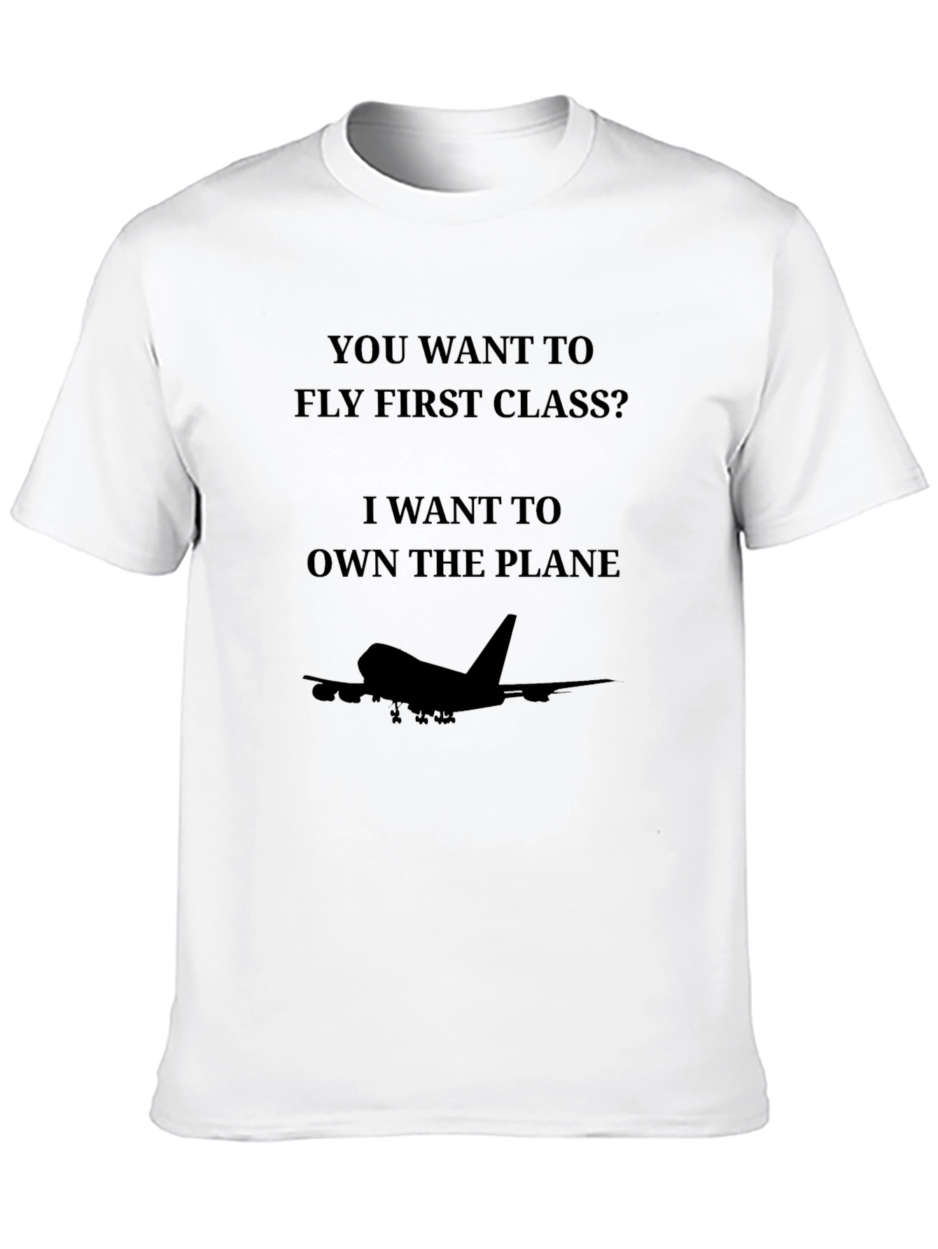 Own The Plane T-Shirt - Black Airplane Design