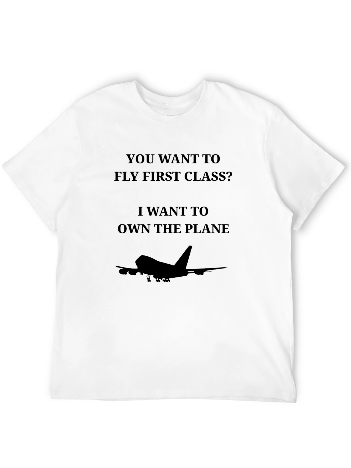Own The Plane T-Shirt - Black Airplane Design