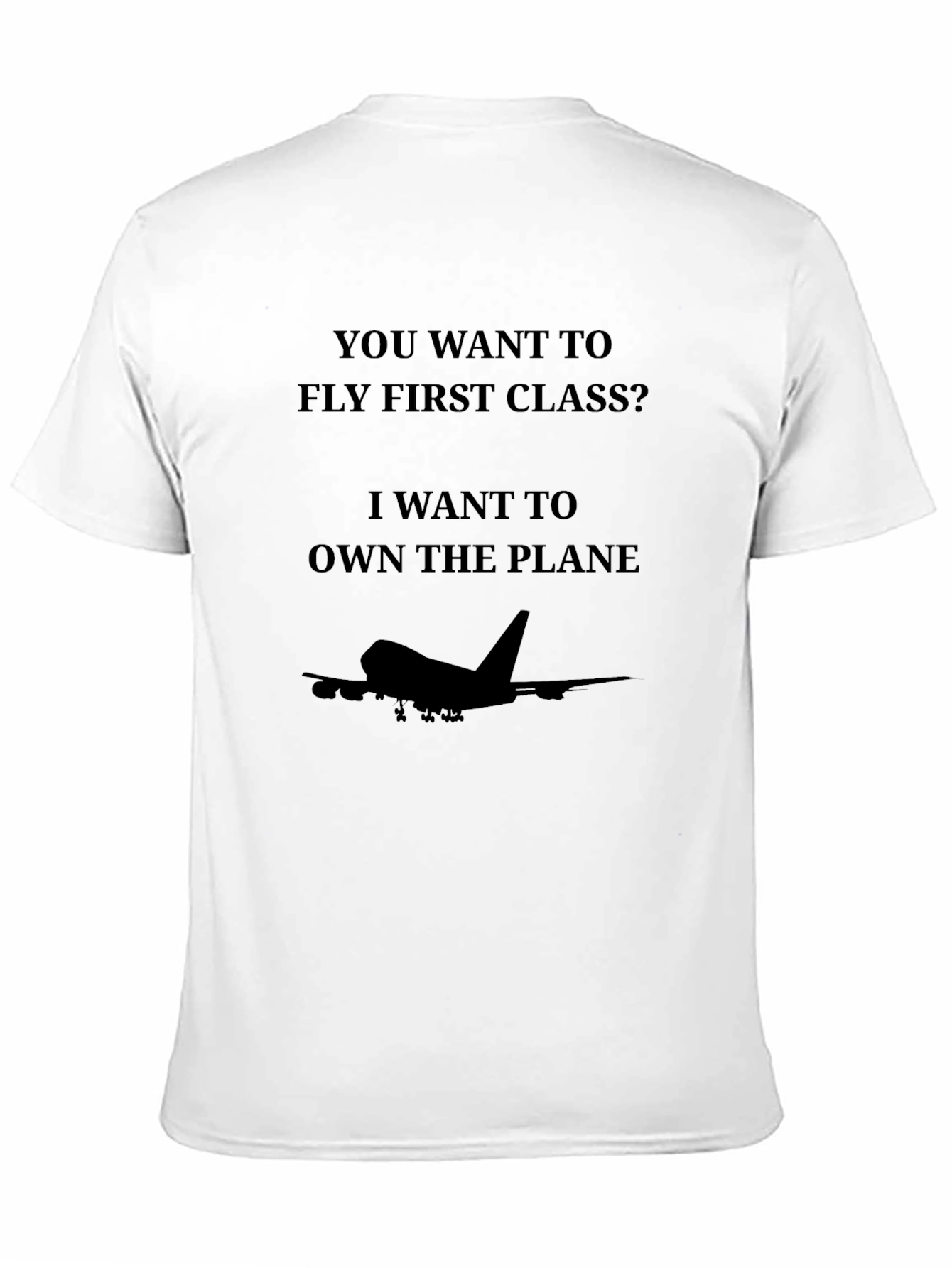Own The Plane T-Shirt - Black Airplane Design