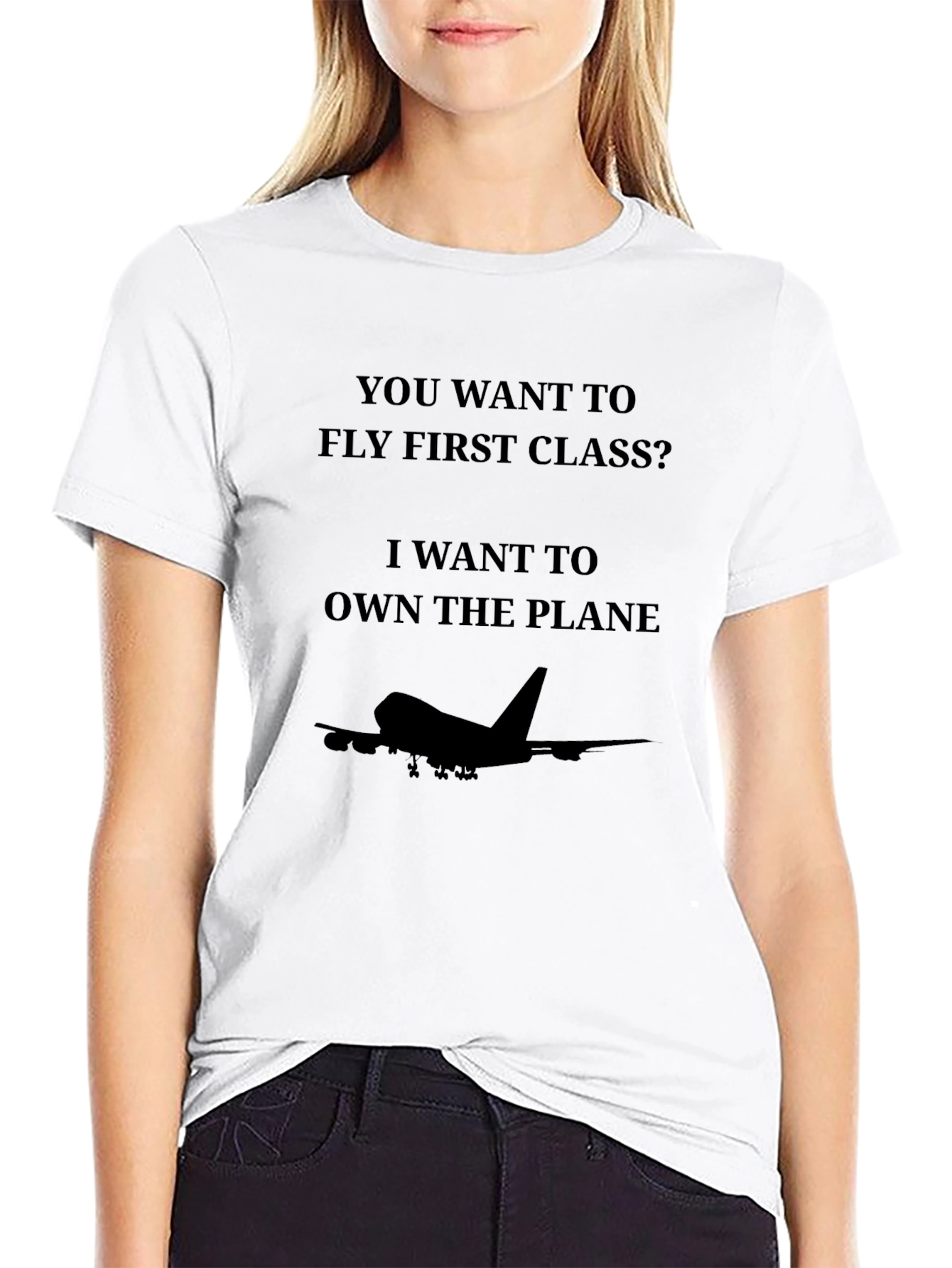 Own The Plane T-Shirt - Black Airplane Design