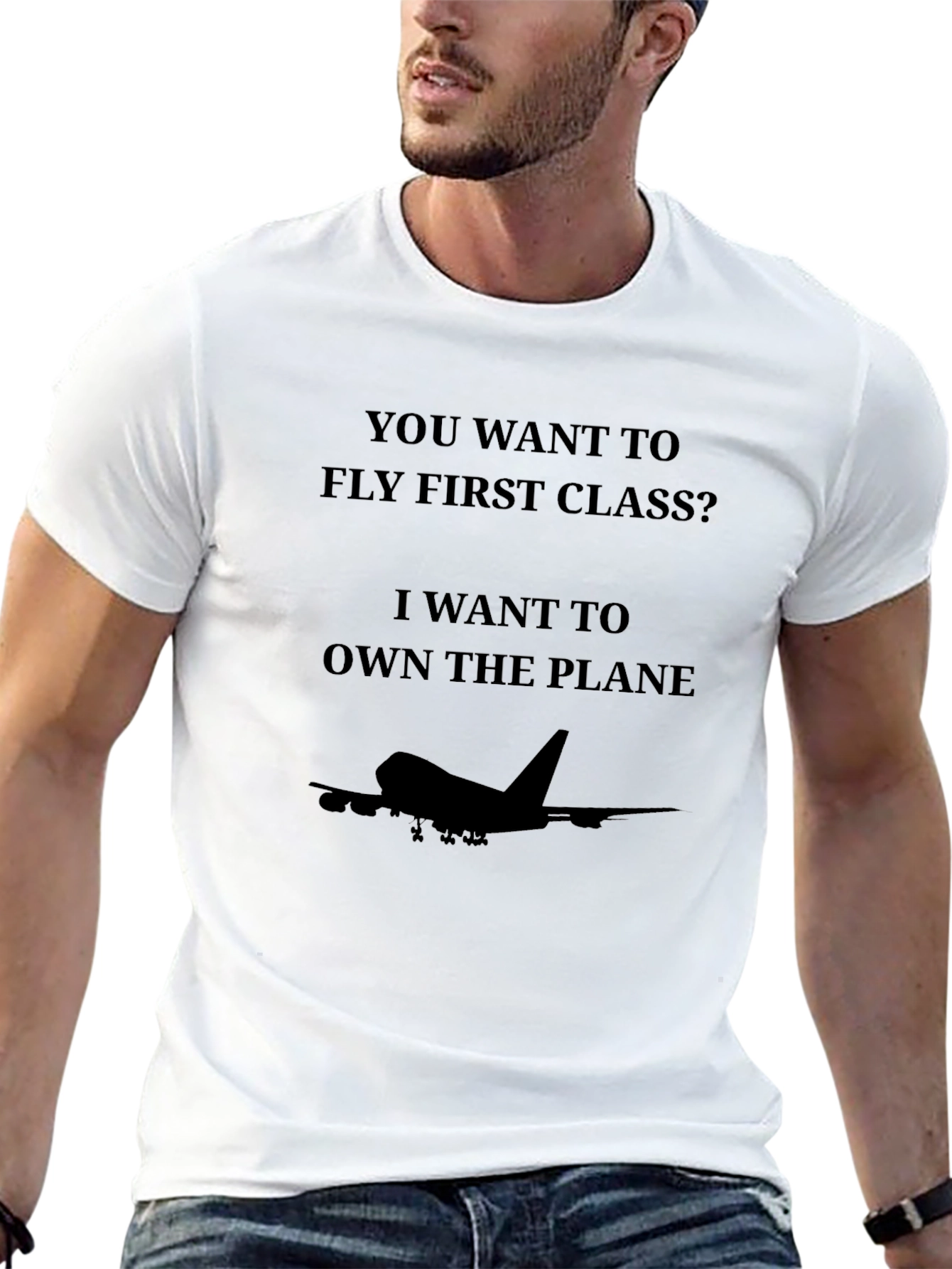 Own The Plane T-Shirt - Black Airplane Design