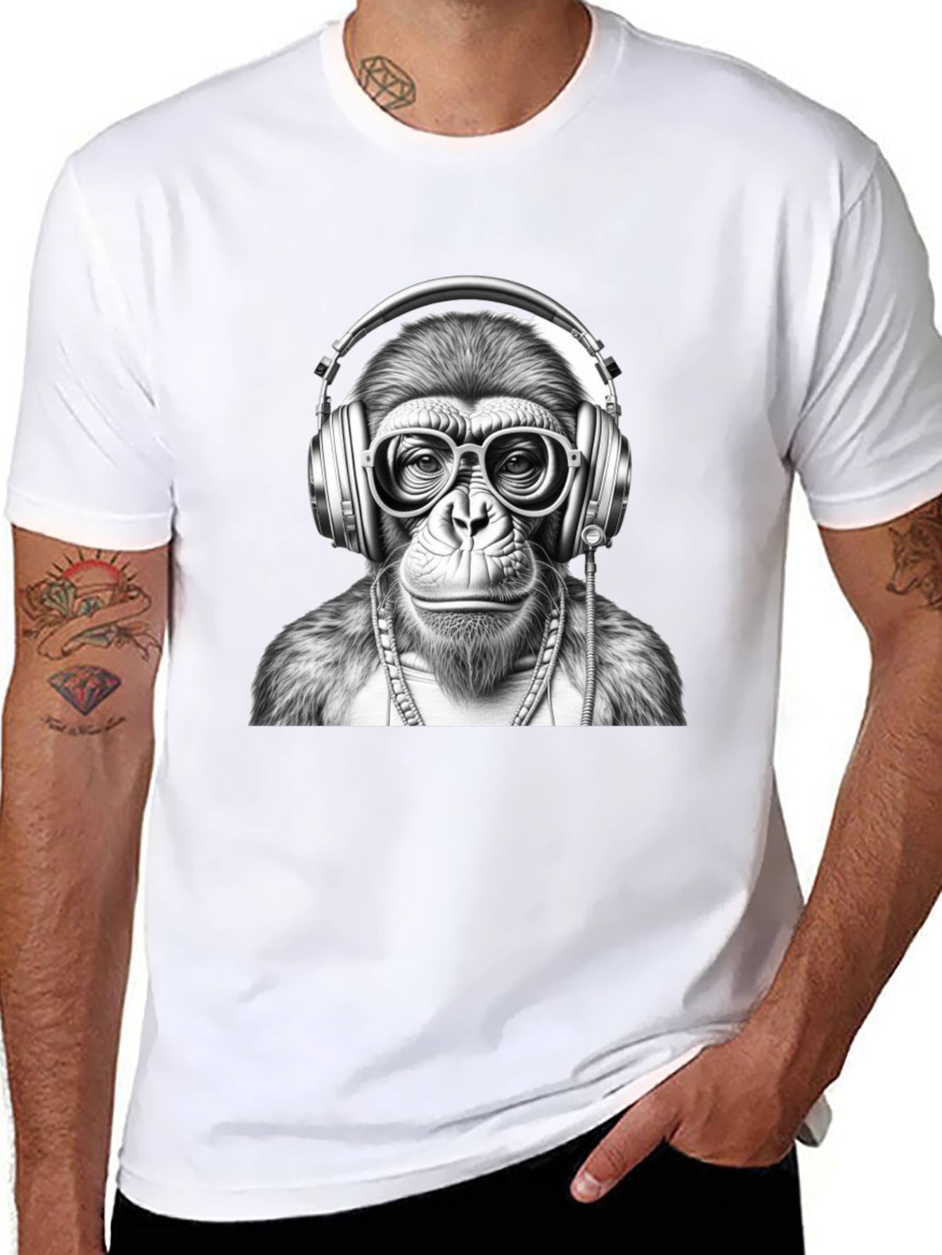 Cool Monkey DJ Graphic Tee