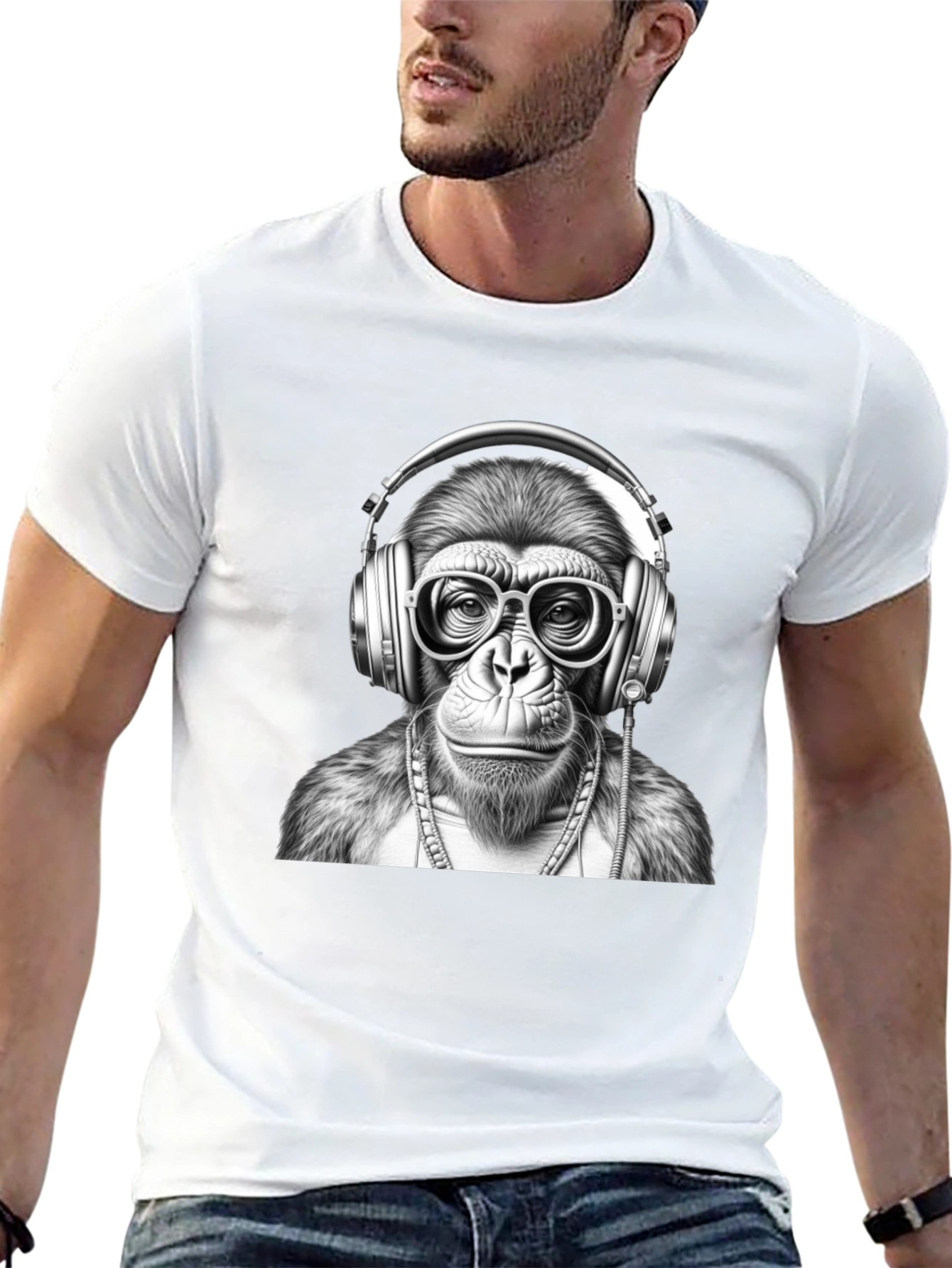 Cool Monkey DJ Graphic Tee