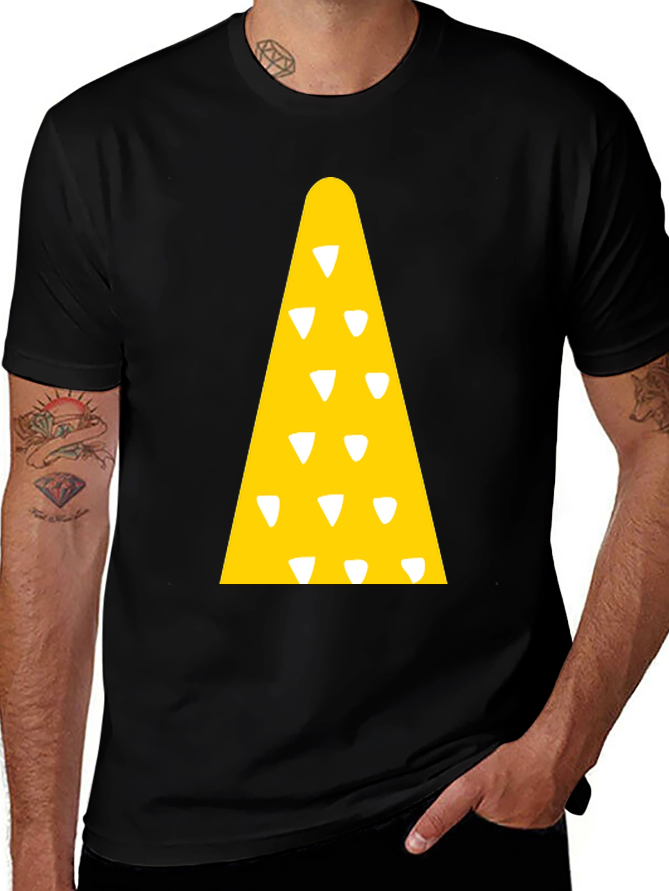 Novelty Triangle Pattern T-Shirt