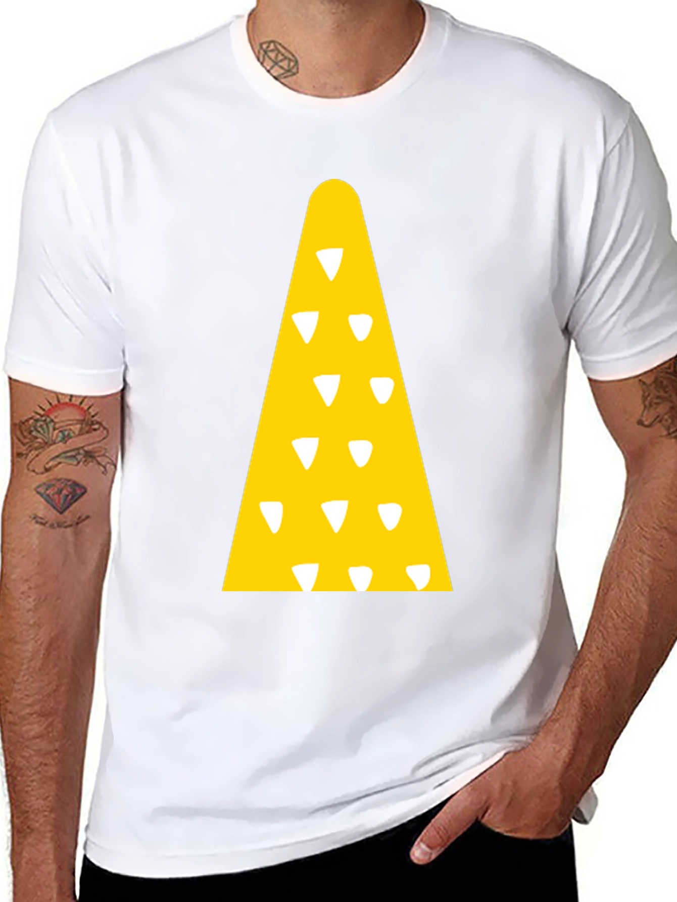 Novelty Triangle Pattern T-Shirt