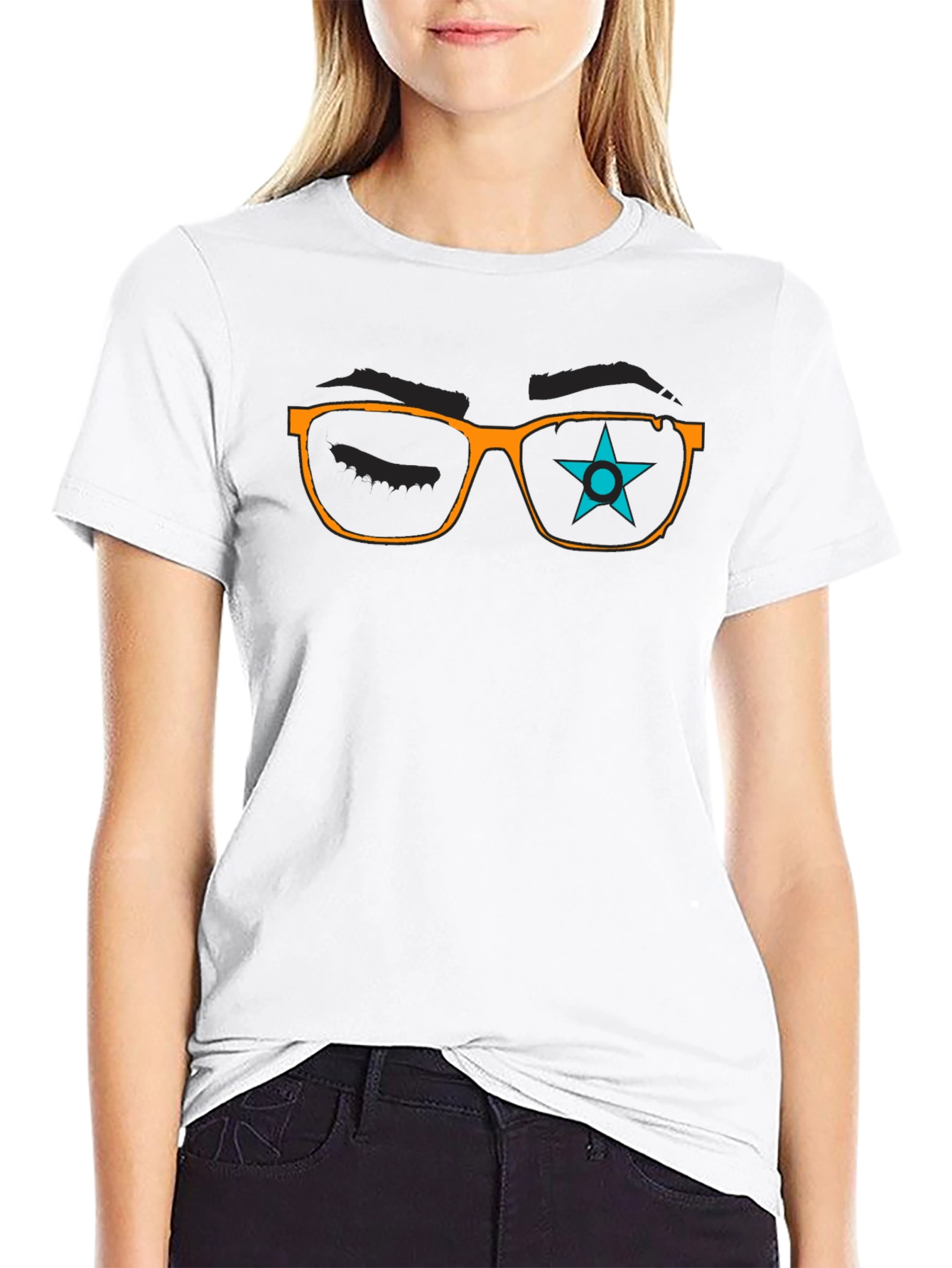 Star Eyeglasses Graphic T-Shirt