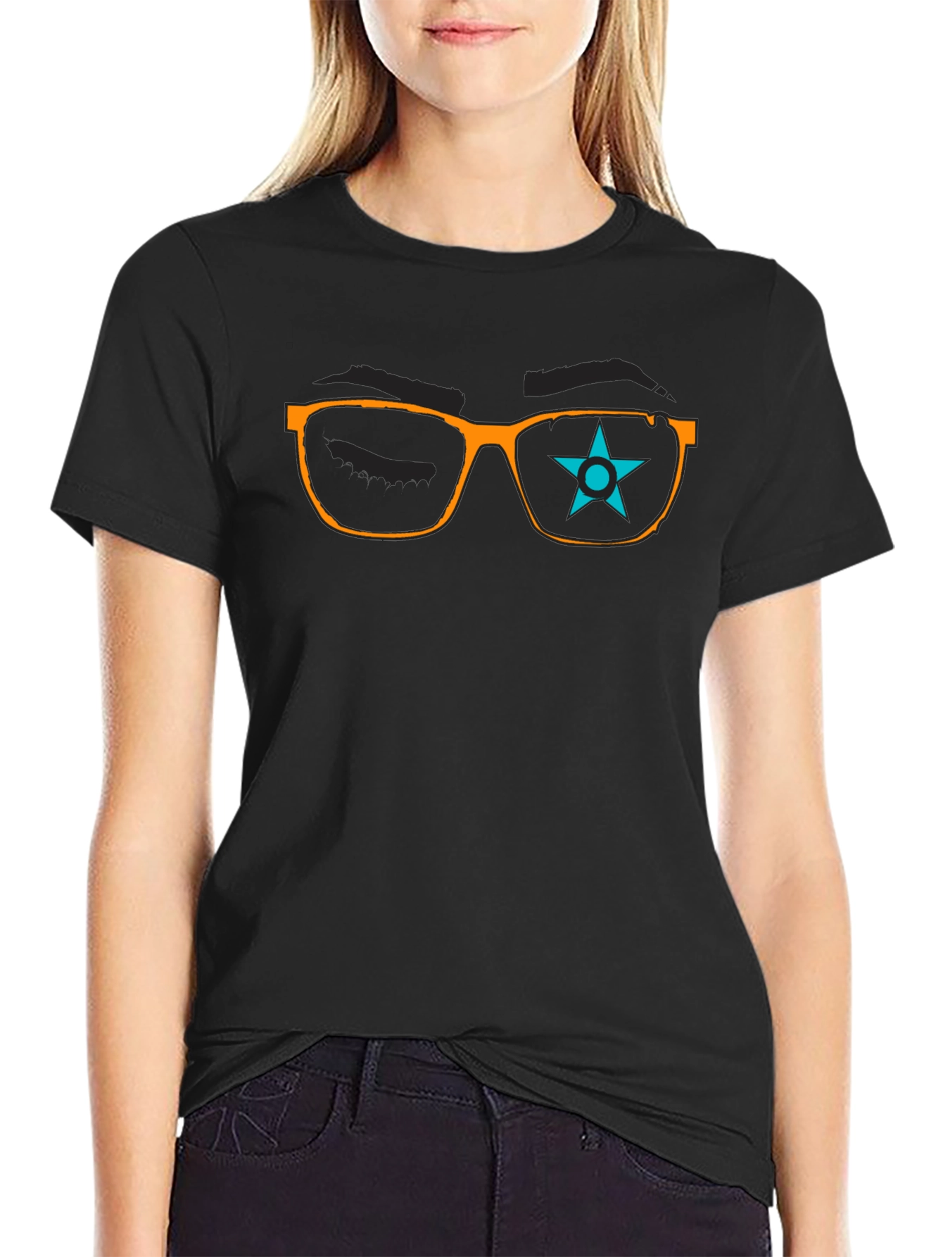 Star Eyeglasses Graphic T-Shirt