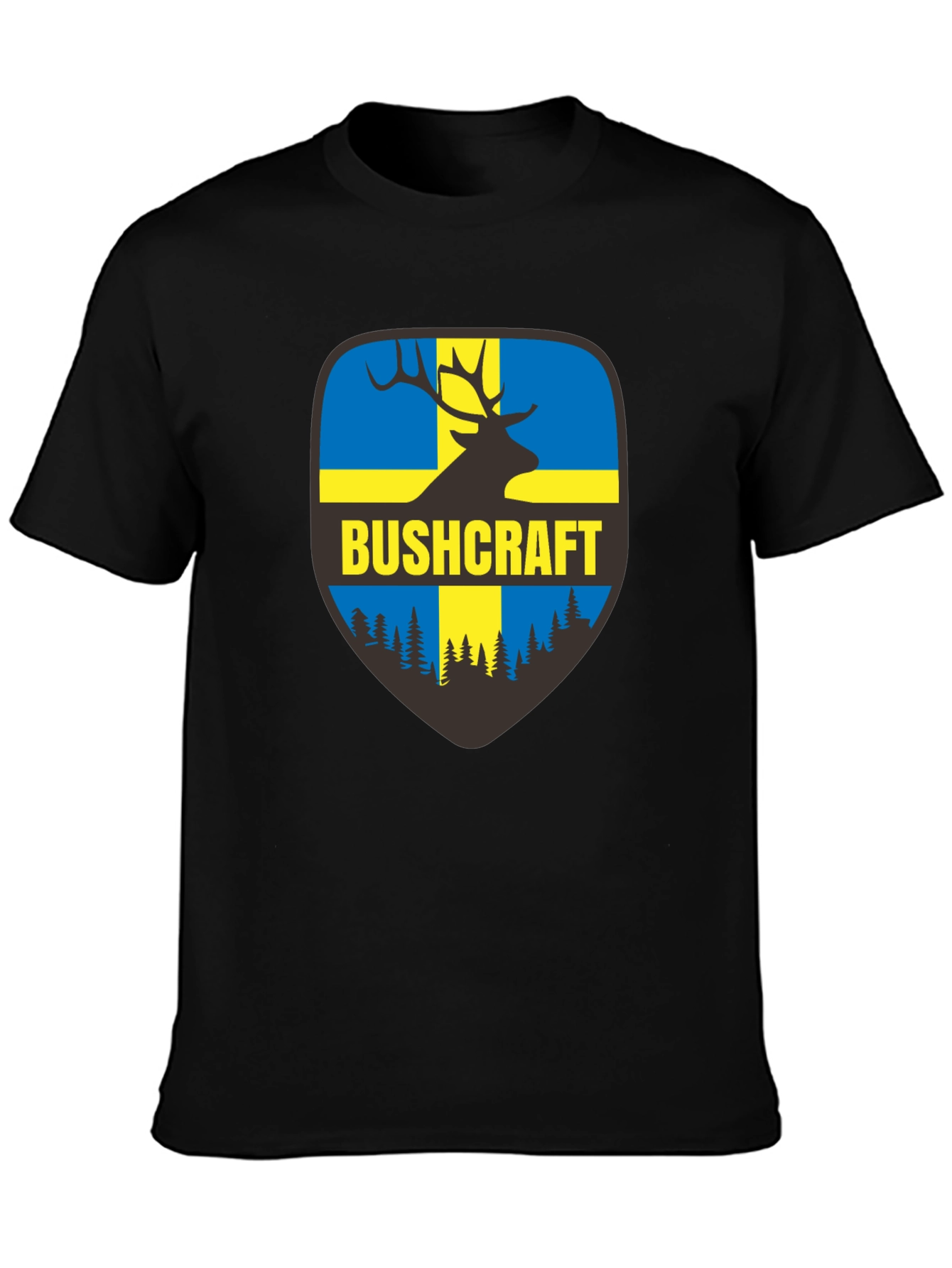 Bushcraft Sweden Flag Deer T-Shirt