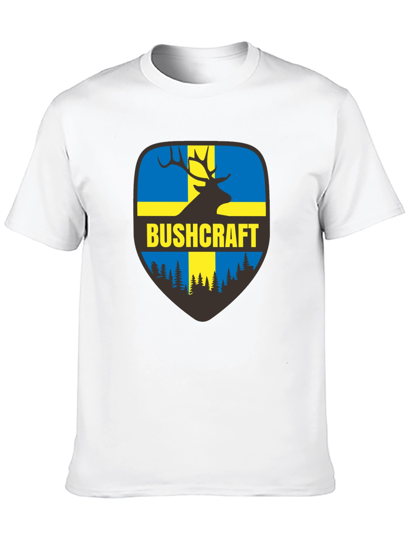 Bushcraft Sweden Flag Deer T-Shirt