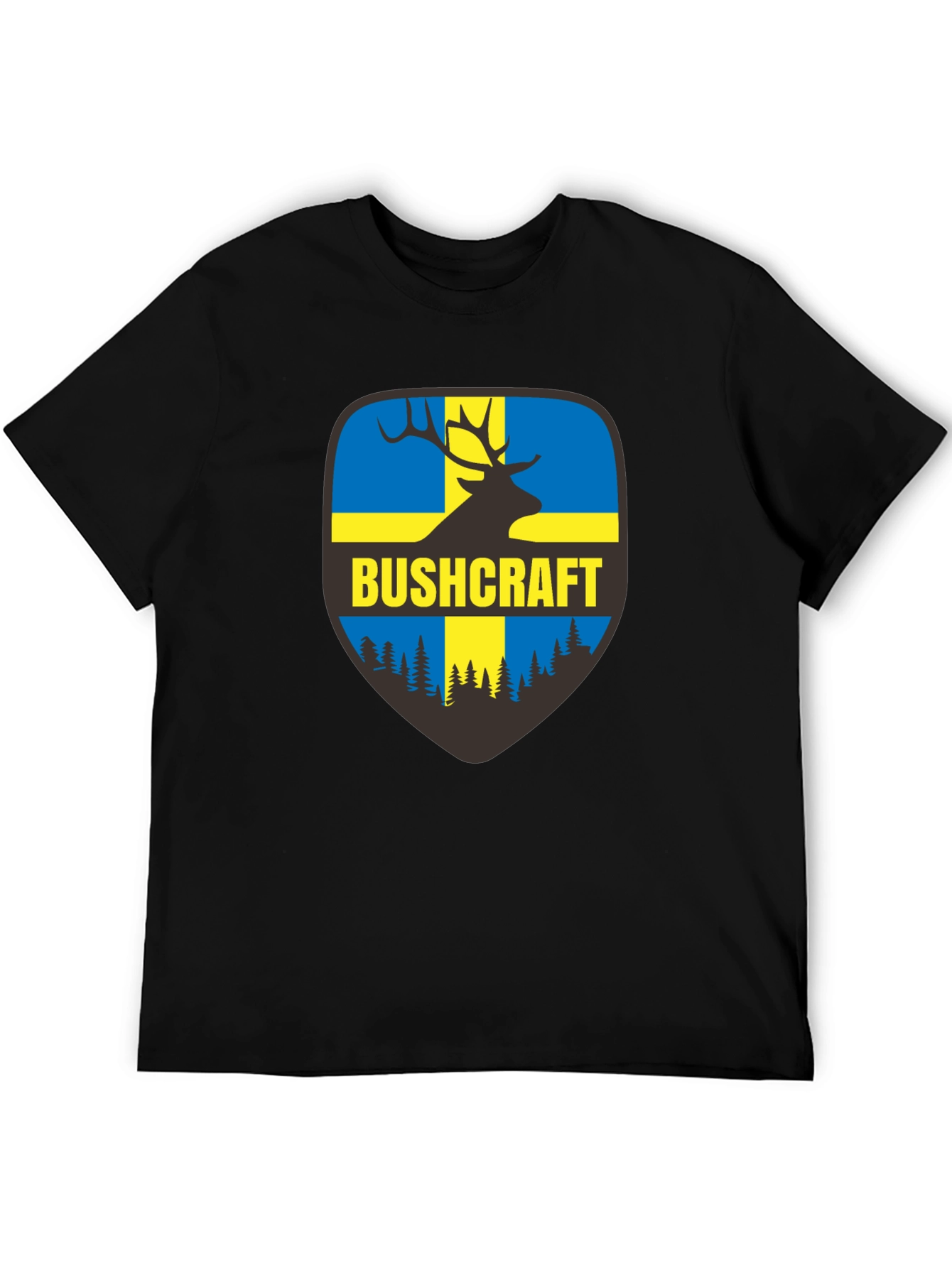 Bushcraft Sweden Flag Deer T-Shirt