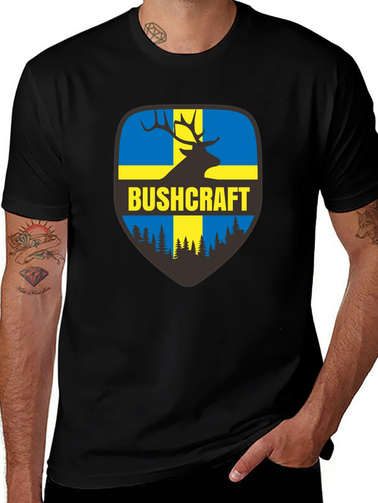Bushcraft Sweden Flag Deer T-Shirt