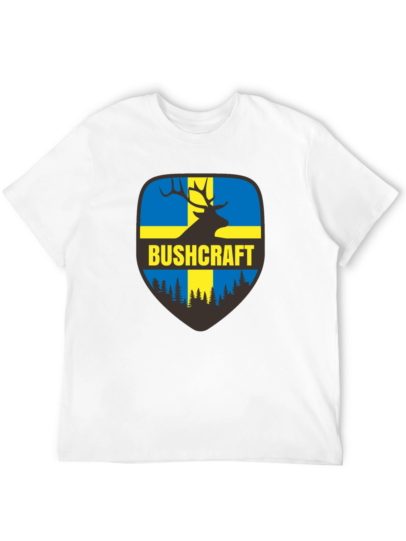 Bushcraft Sweden Flag Deer T-Shirt