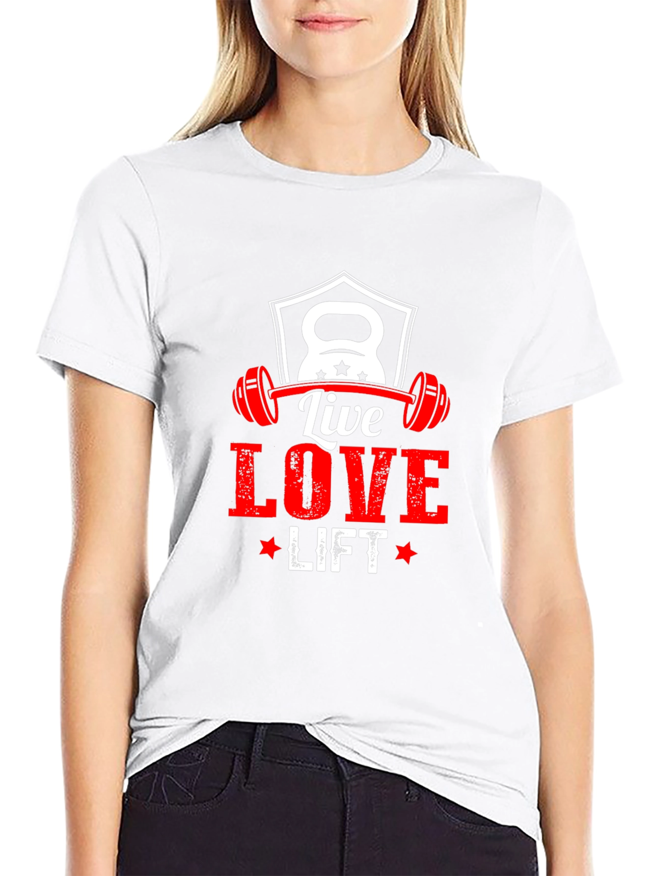 Live Love Lift Black T-Shirt - Gym Fitness Motivation