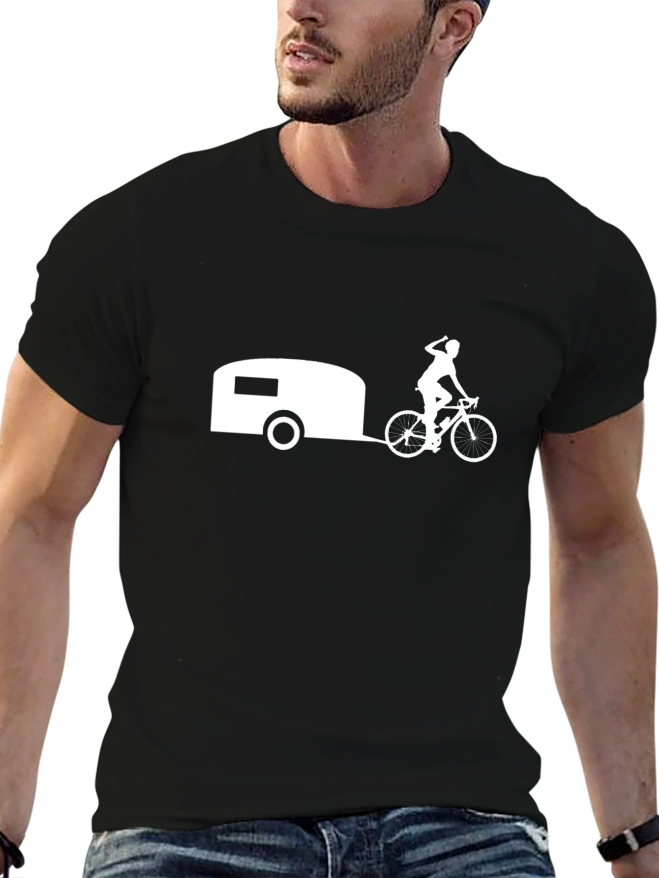 Cycling Camper T-Shirt - Adventure Road Trip Tee