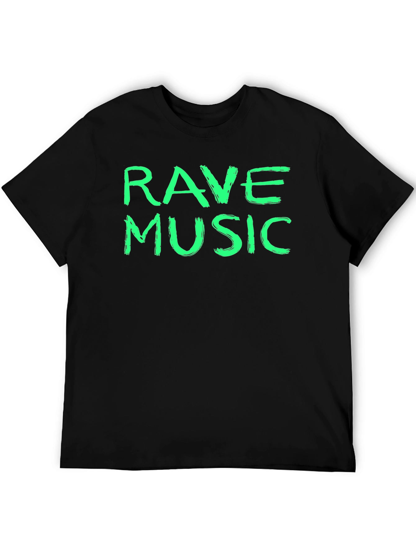 Rave Music Black Crew Neck T-Shirt