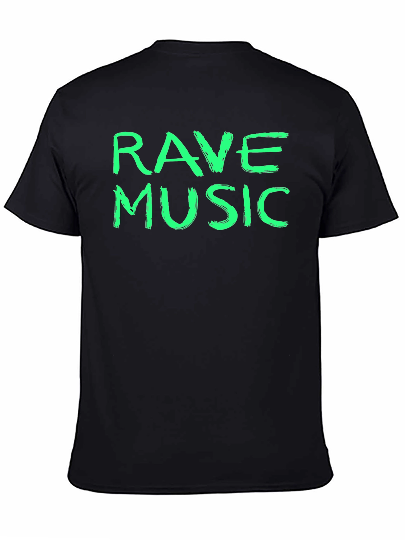 Rave Music Black Crew Neck T-Shirt