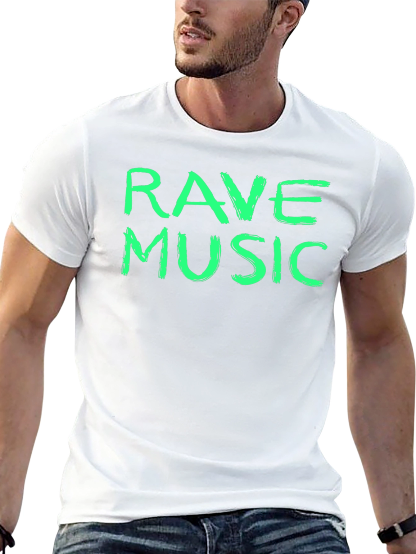 Rave Music Black Crew Neck T-Shirt