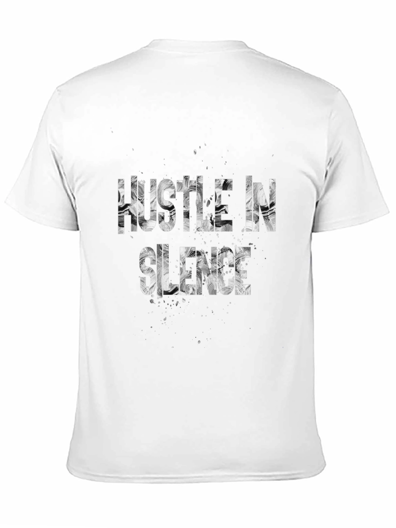 Hustle in Silence Graphic T-Shirt - Black