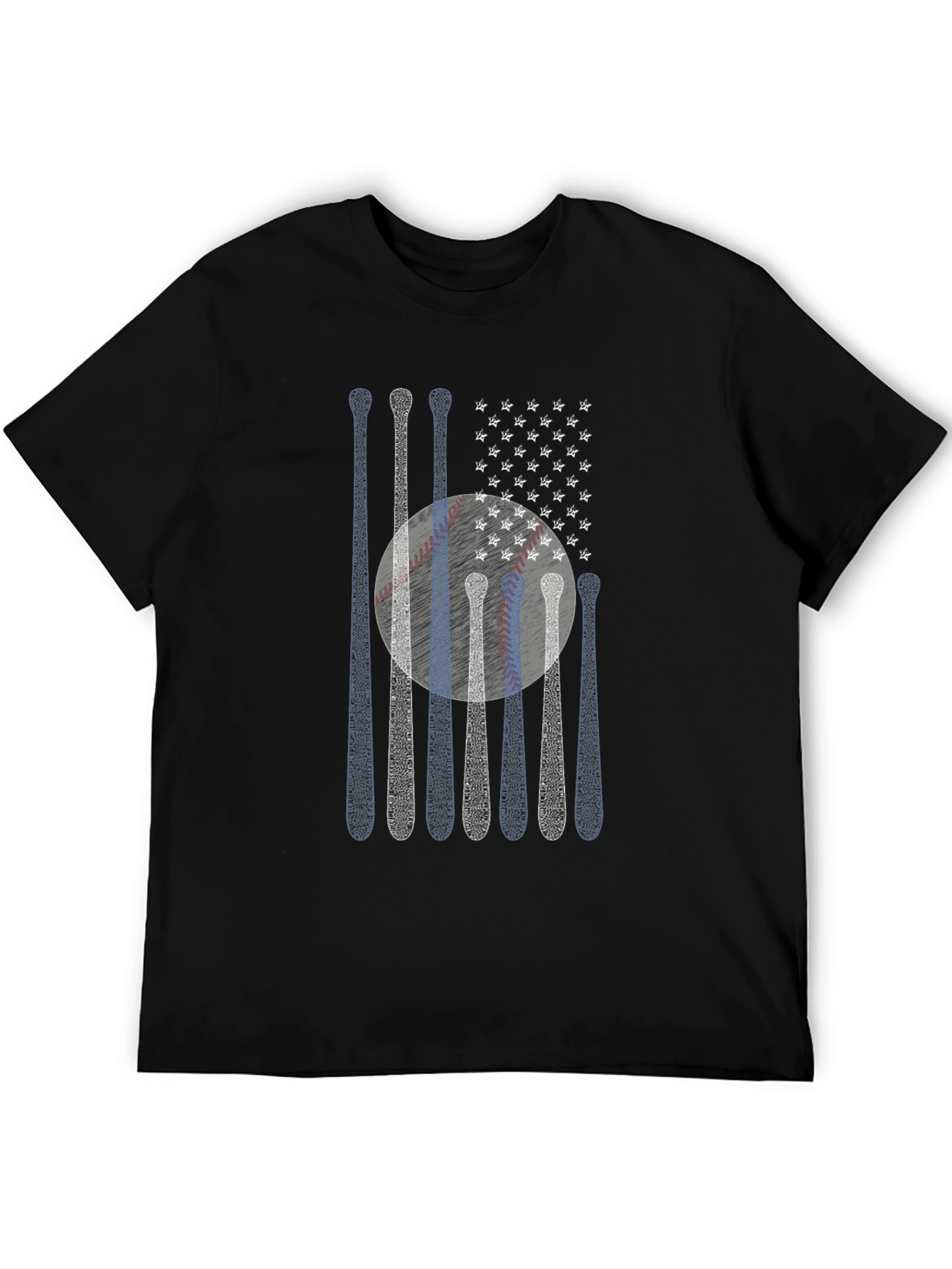 Baseball Bats American Flag T-Shirt