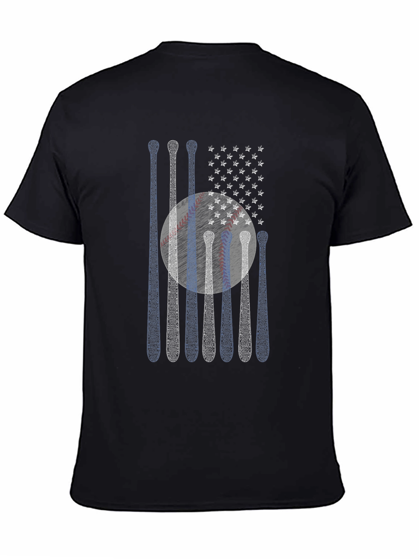 Baseball Bats American Flag T-Shirt