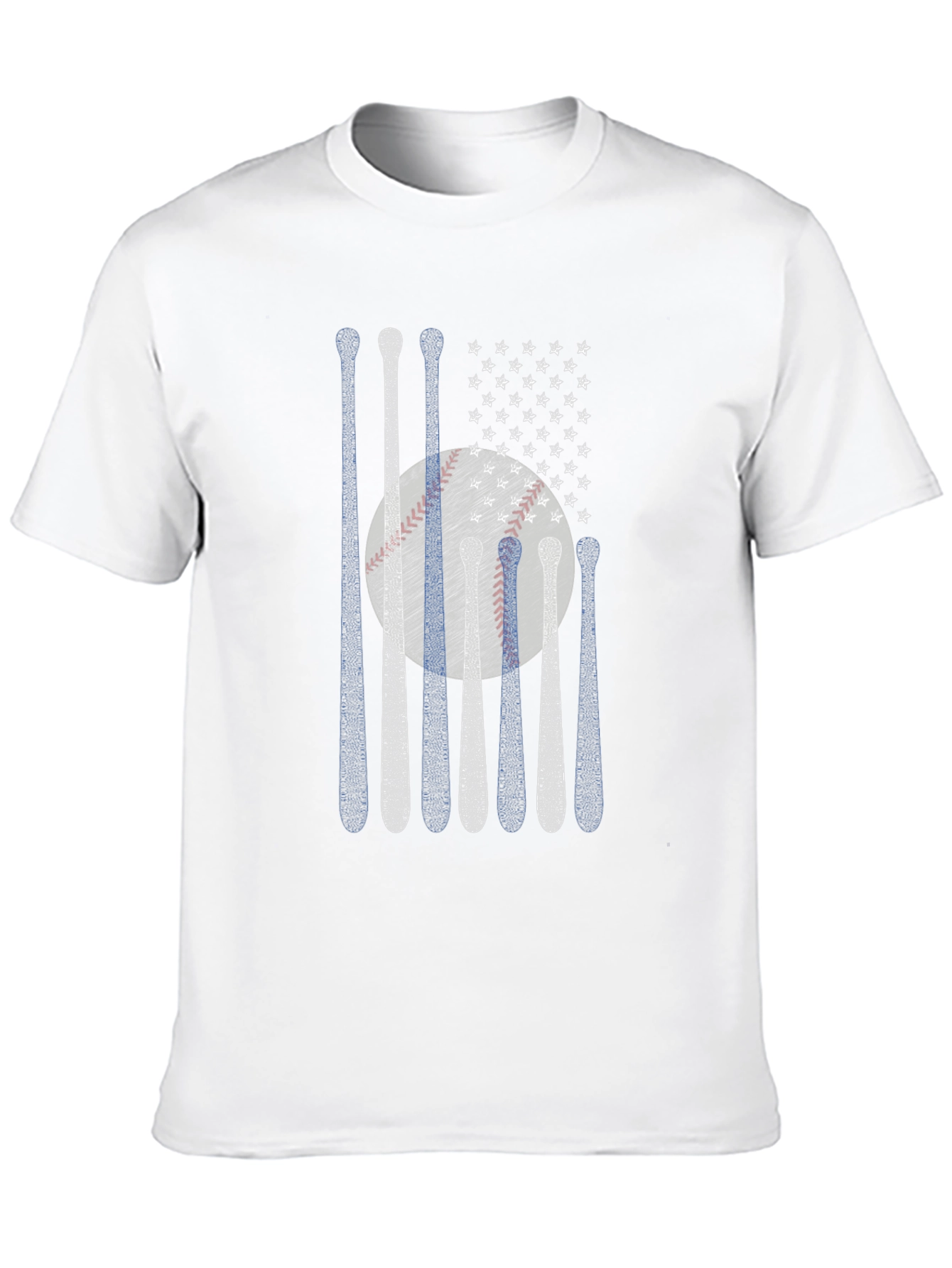Baseball Bats American Flag T-Shirt