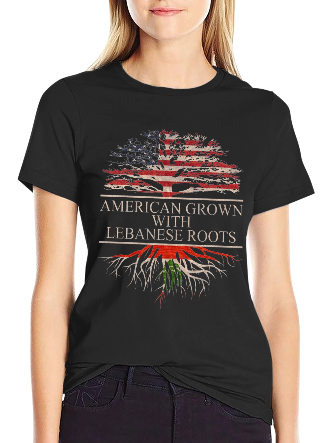 American Grown Lebanese Roots T-Shirt