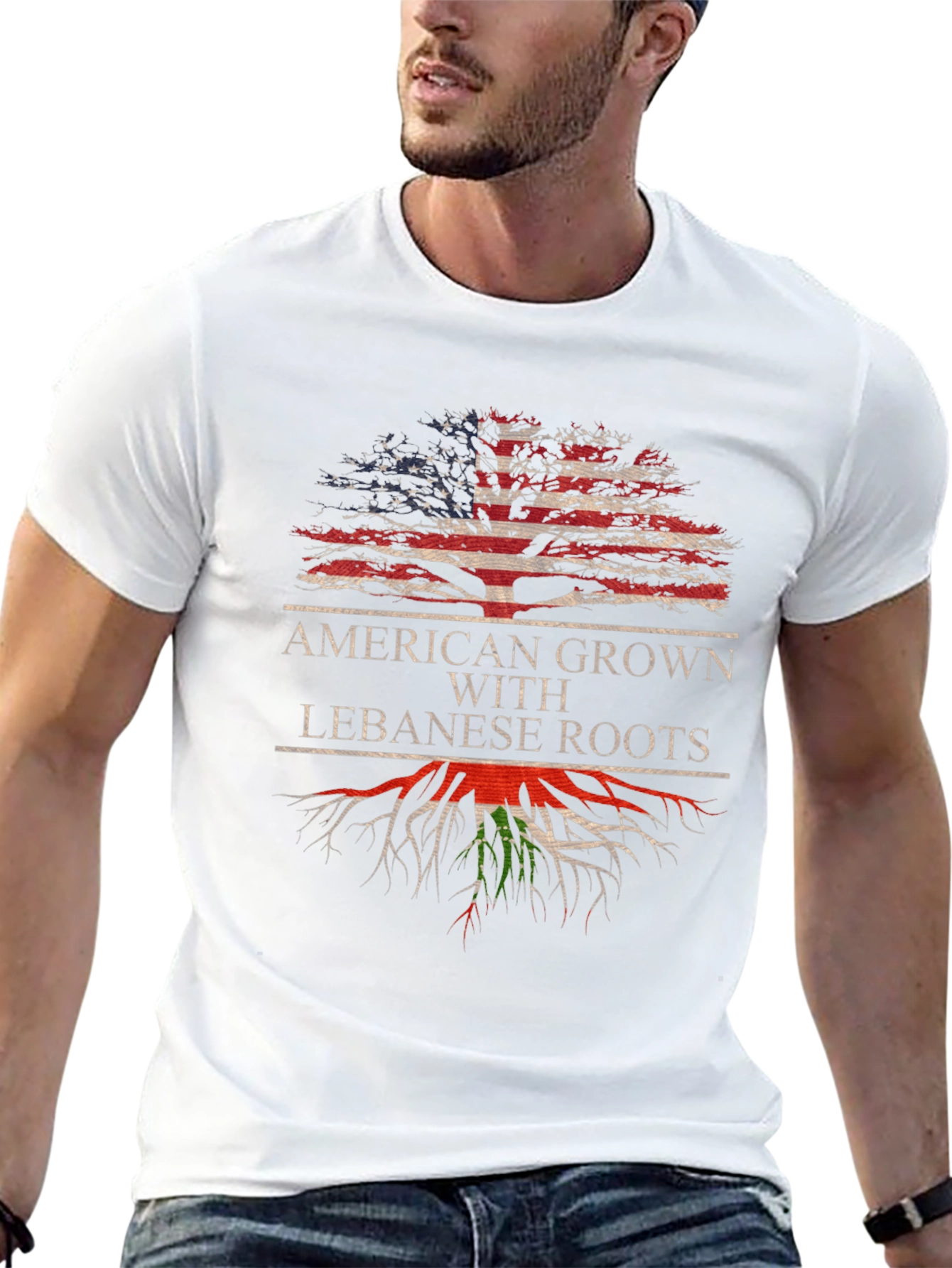 American Grown Lebanese Roots T-Shirt