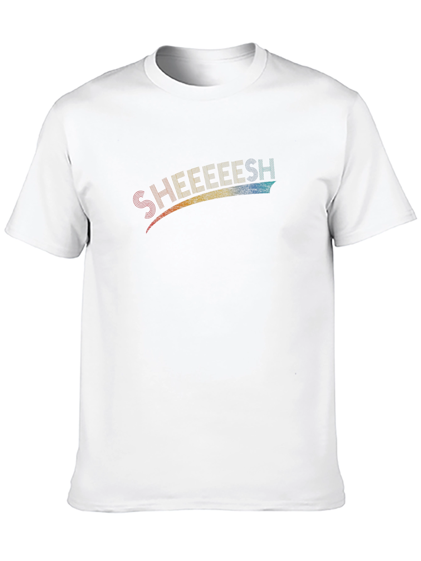 SHEEEESH Graphic Tee - Trendy Rainbow Design