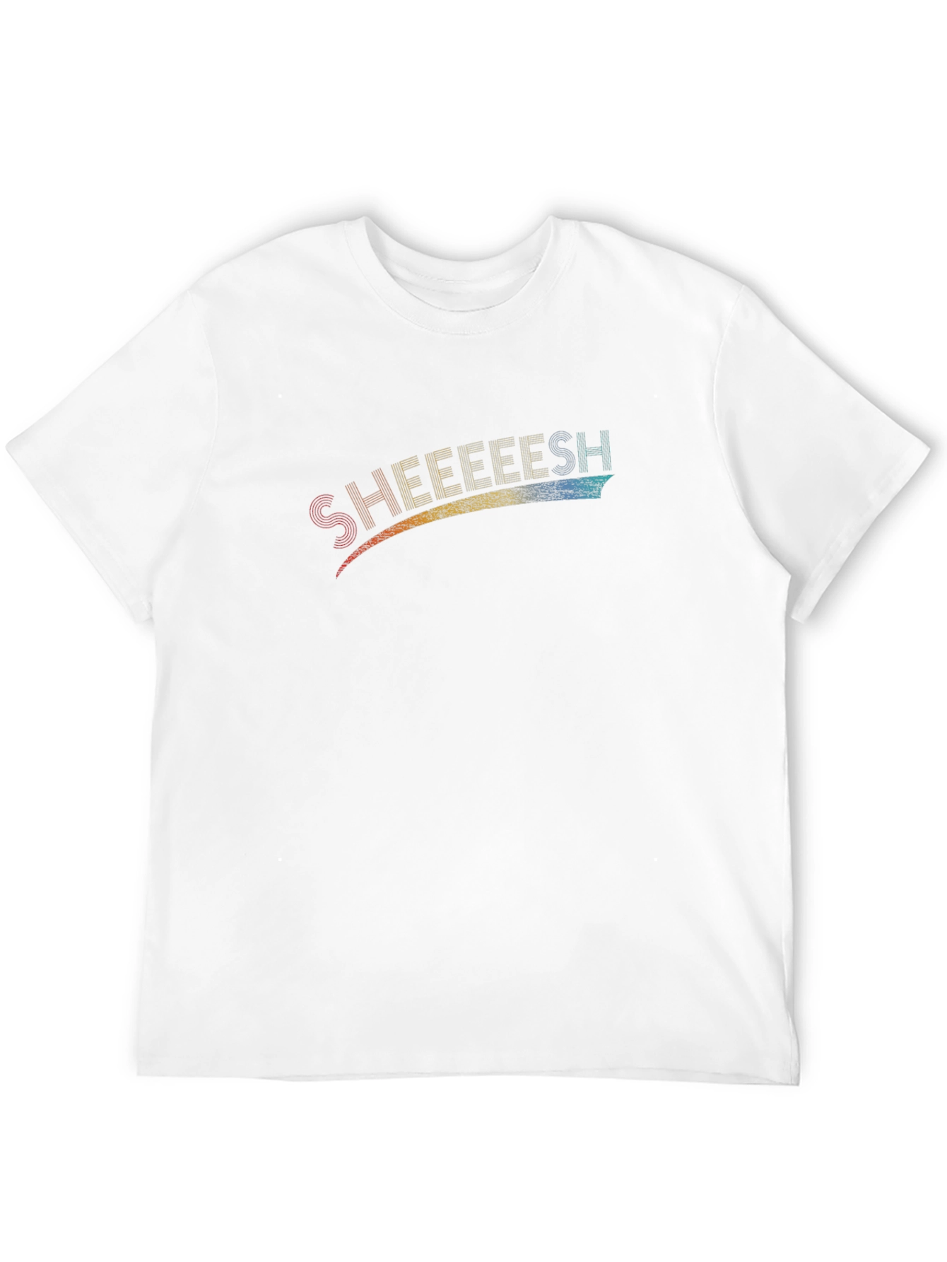 SHEEEESH Graphic Tee - Trendy Rainbow Design