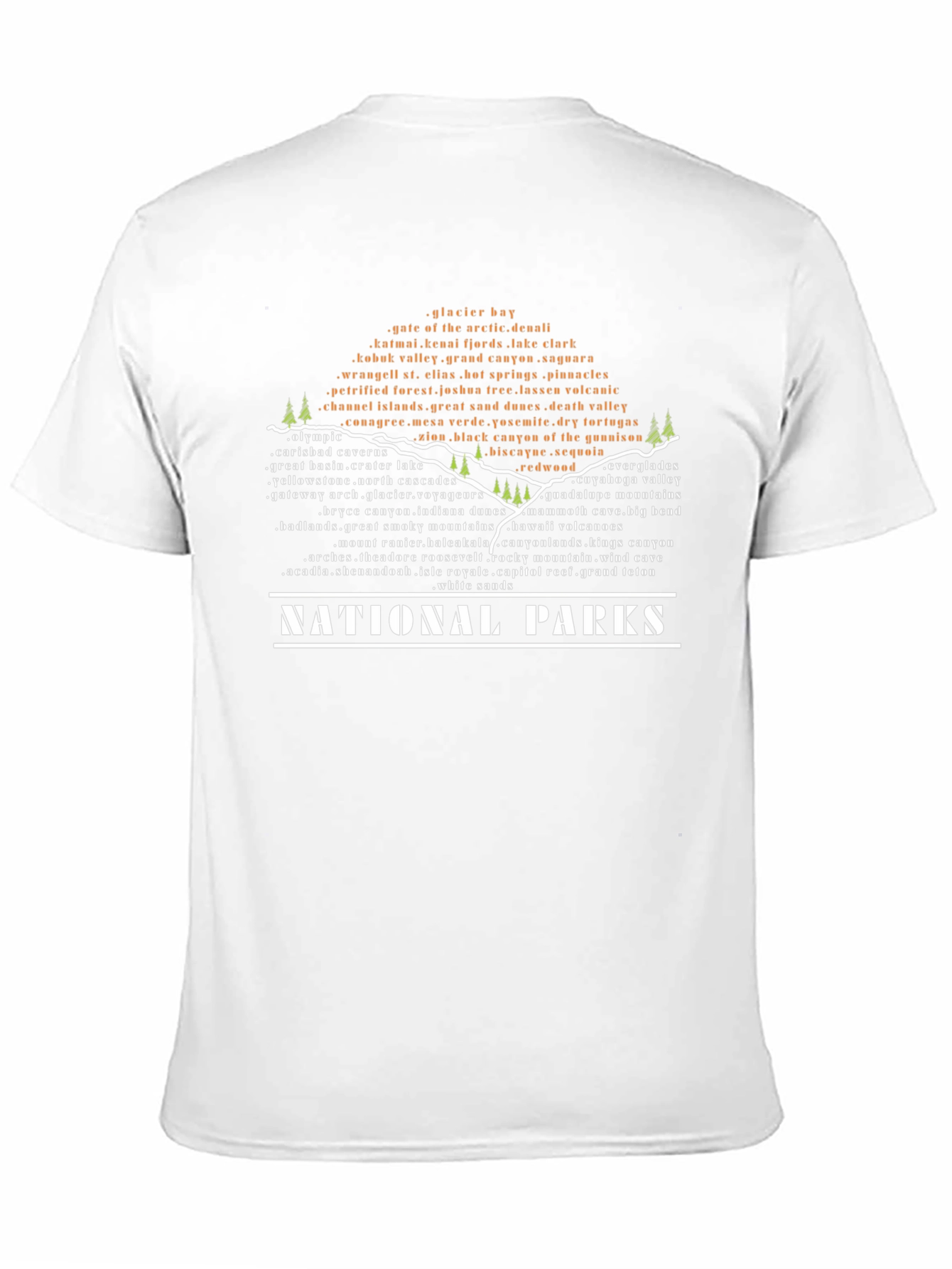 National Parks Word Cloud T-Shirt