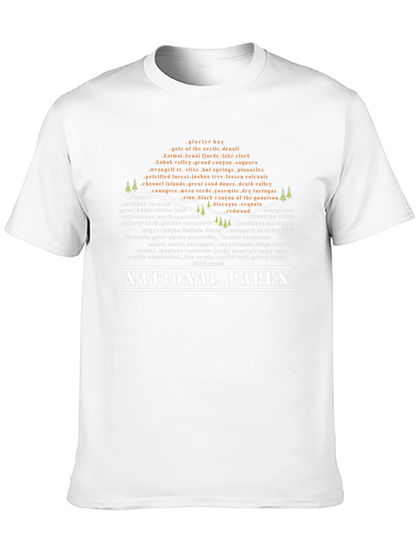 National Parks Word Cloud T-Shirt