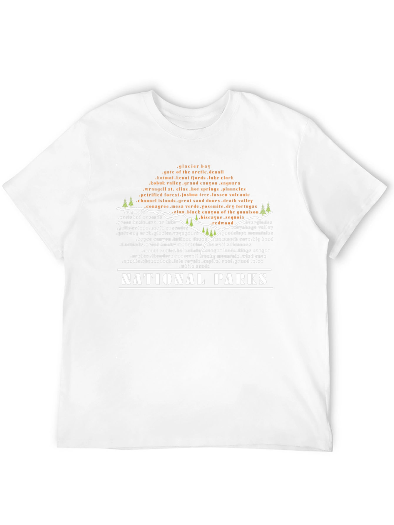National Parks Word Cloud T-Shirt
