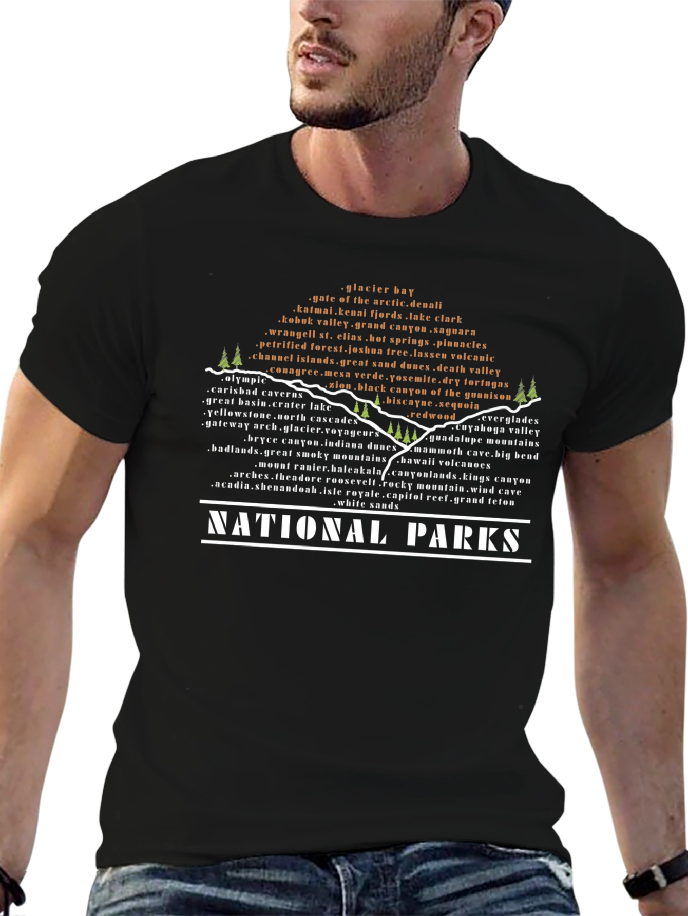 National Parks Word Cloud T-Shirt