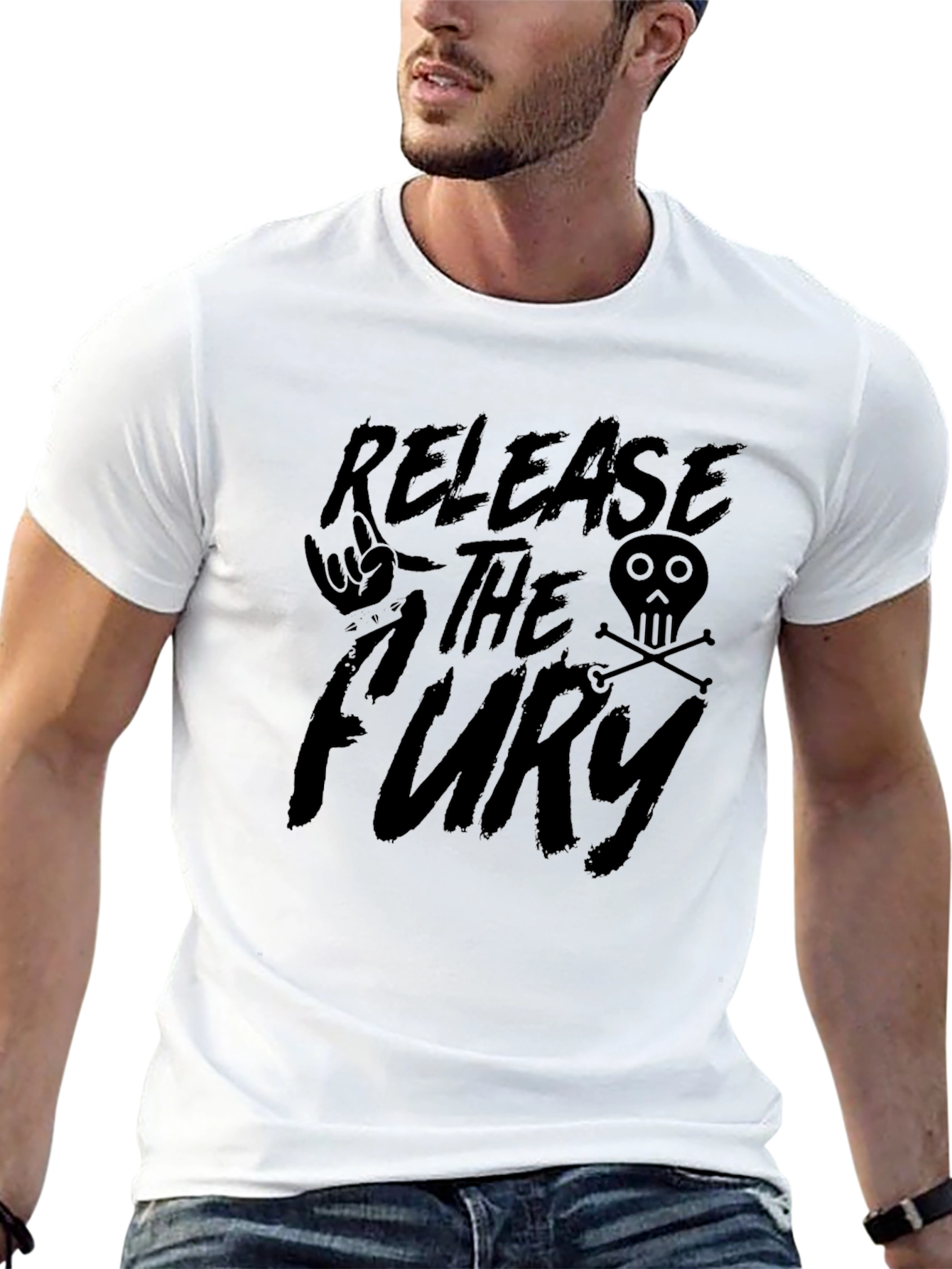 Release The Fury Graphic Tee - Black Cotton T-Shirt