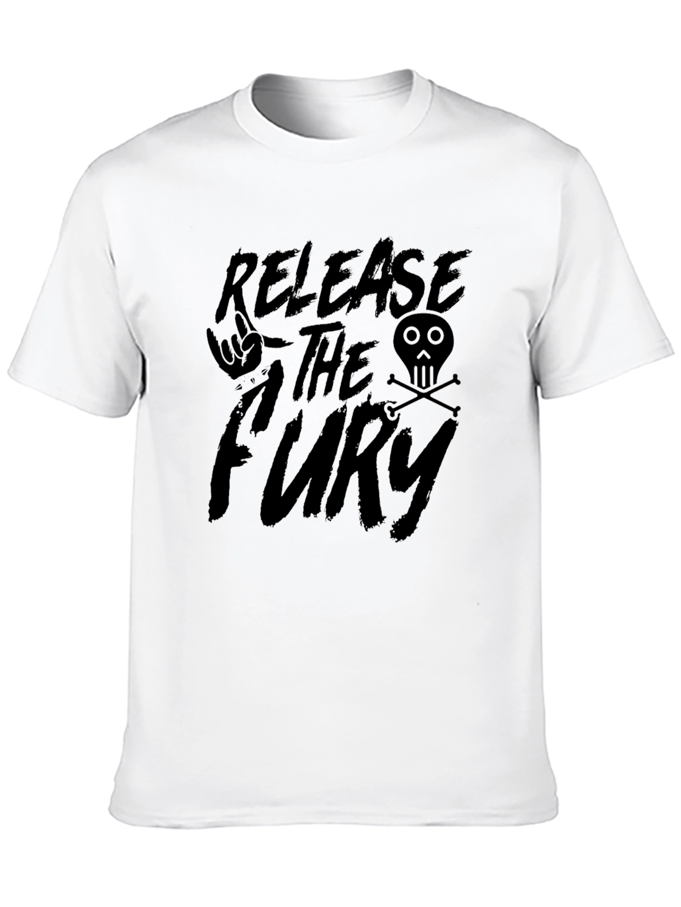 Release The Fury Graphic Tee - Black Cotton T-Shirt