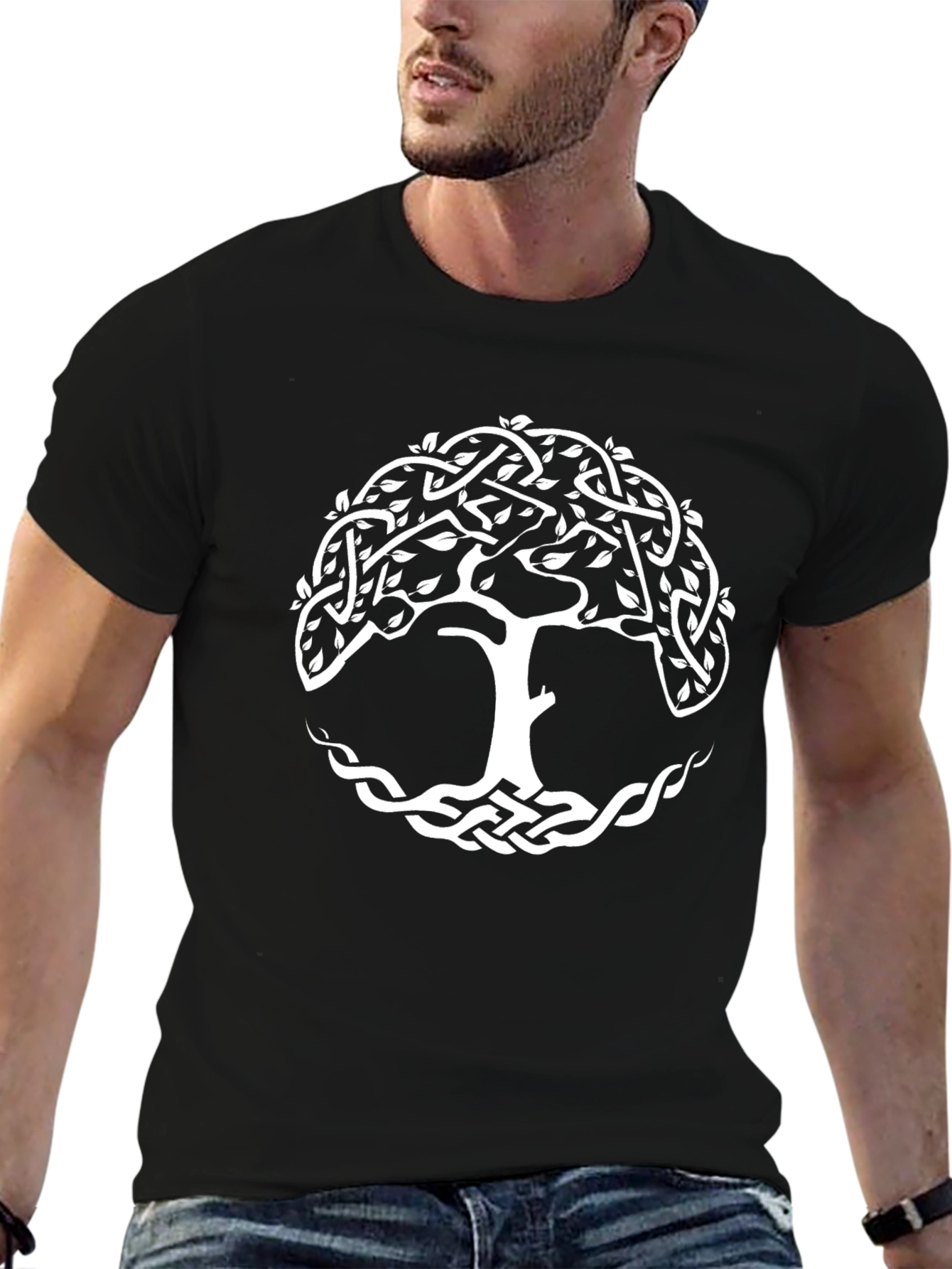 Celtic Tree of Life Graphic Tee - Black