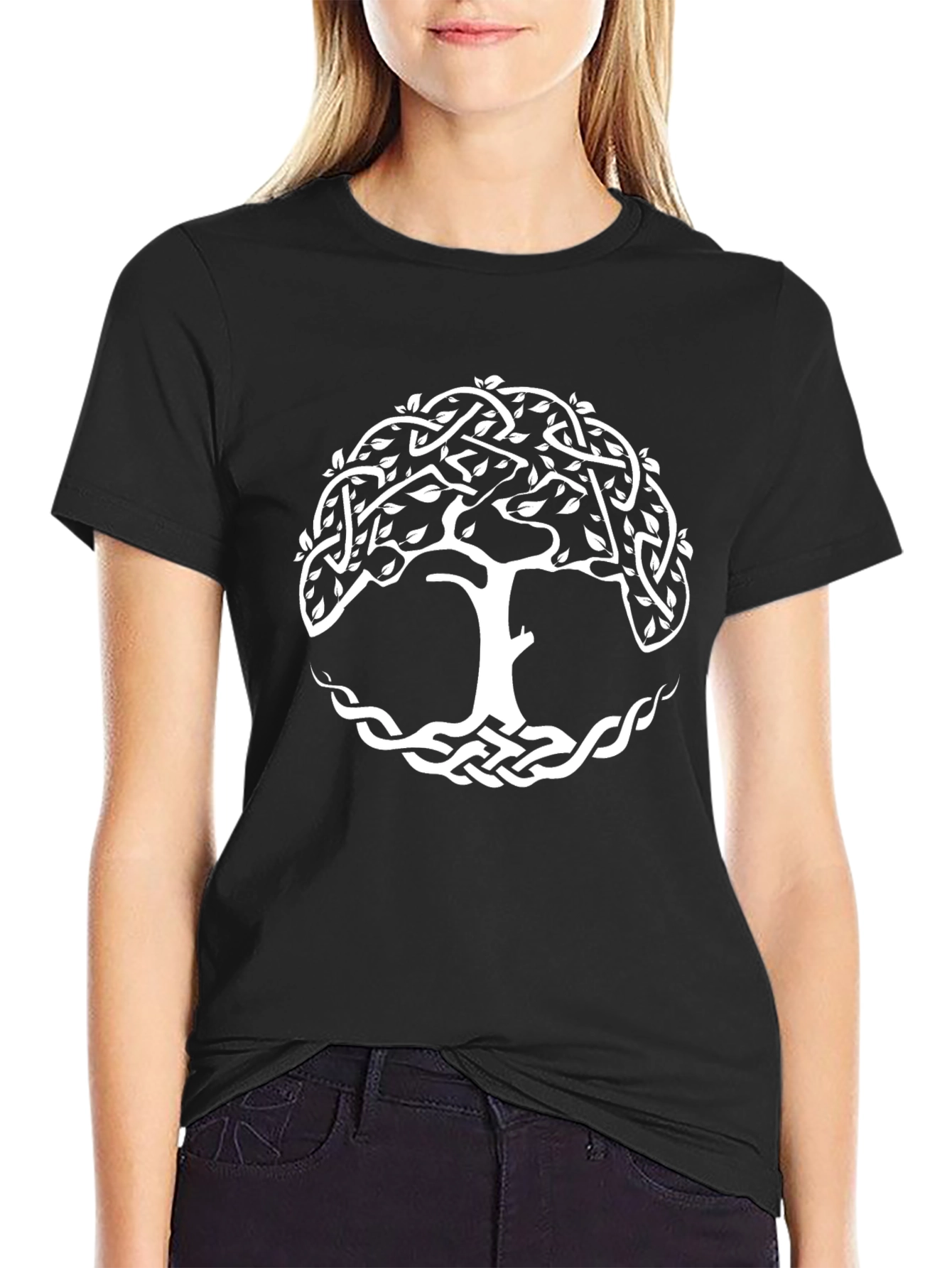Celtic Tree of Life Graphic Tee - Black