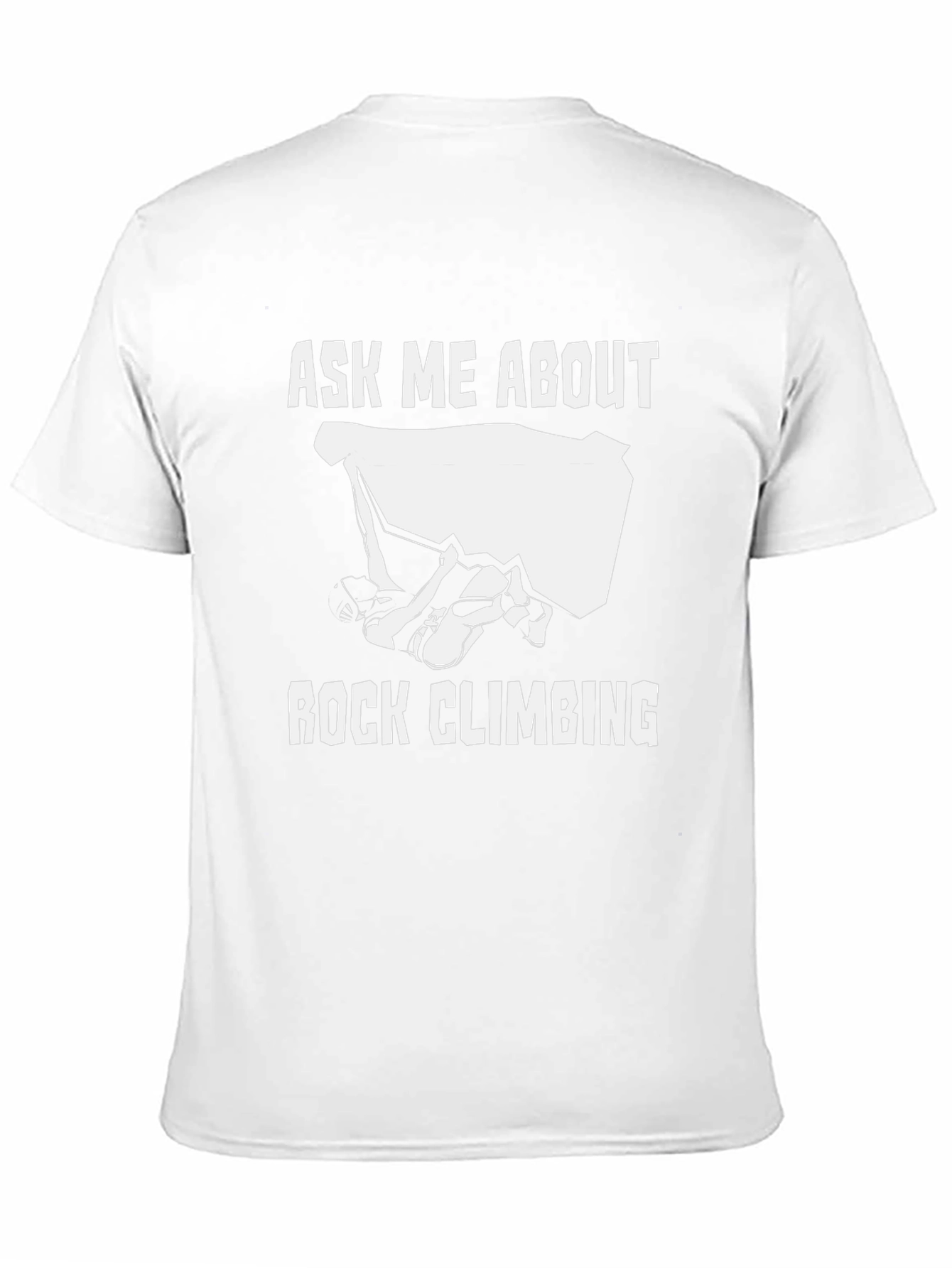 Ask Me About Rock Climbing Black Graphic Tee