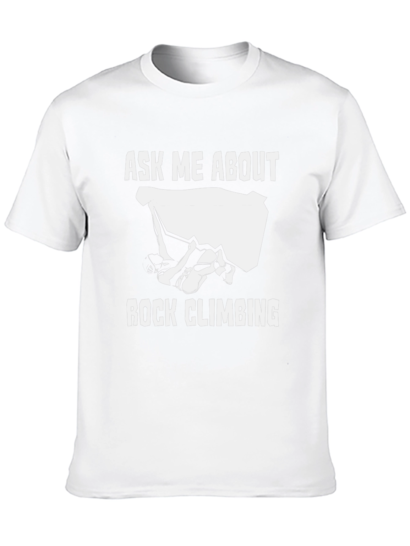 Ask Me About Rock Climbing Black Graphic Tee