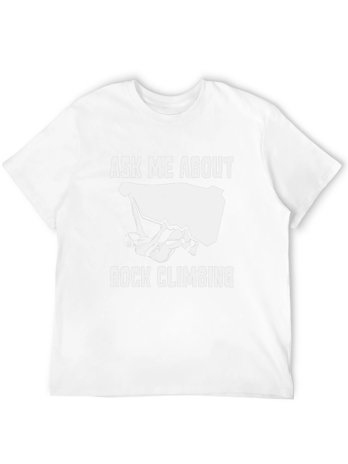 Ask Me About Rock Climbing Black Graphic Tee