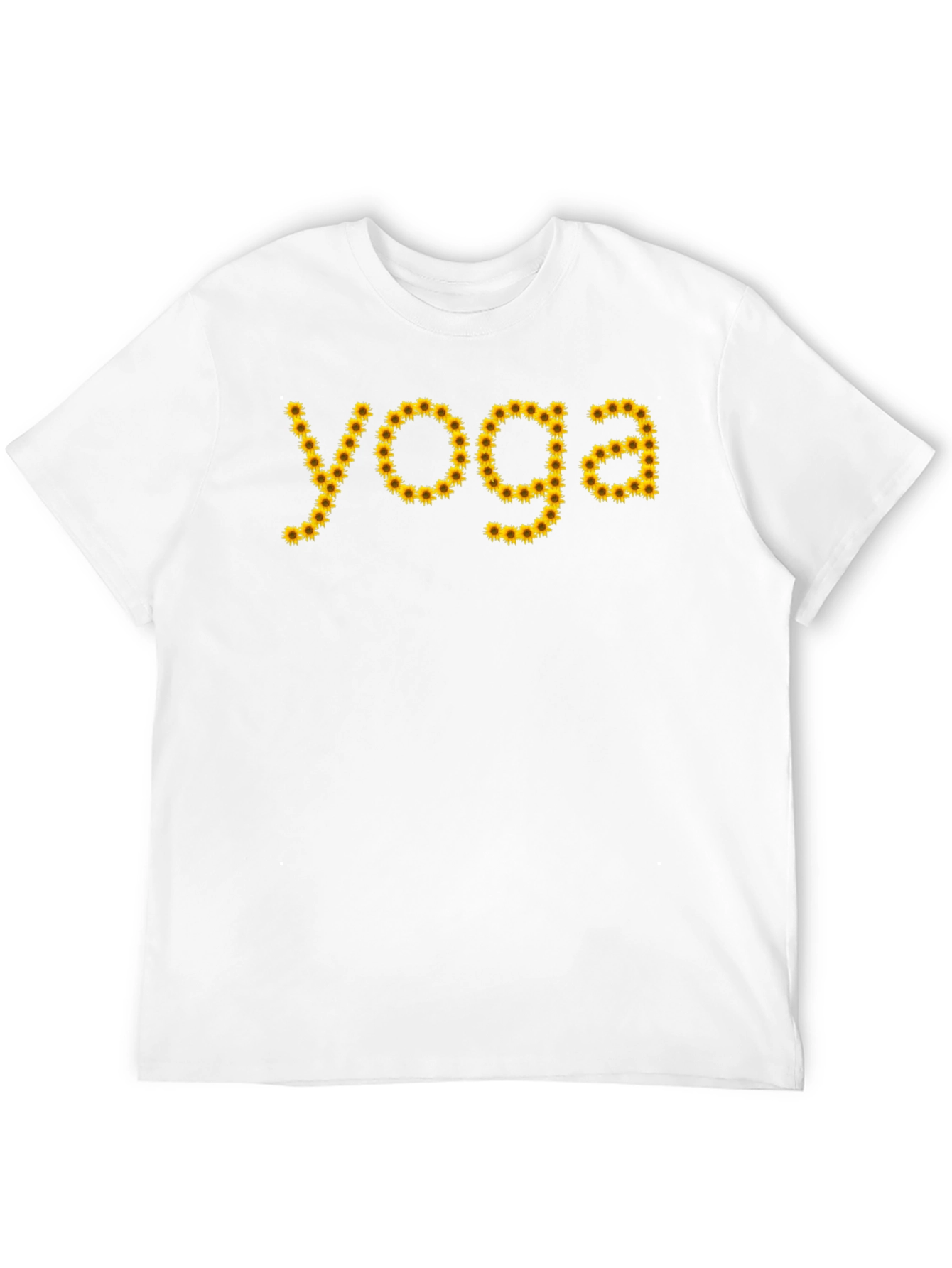 Yoga Sunflower Graphic T-Shirt - Black Cotton Tee